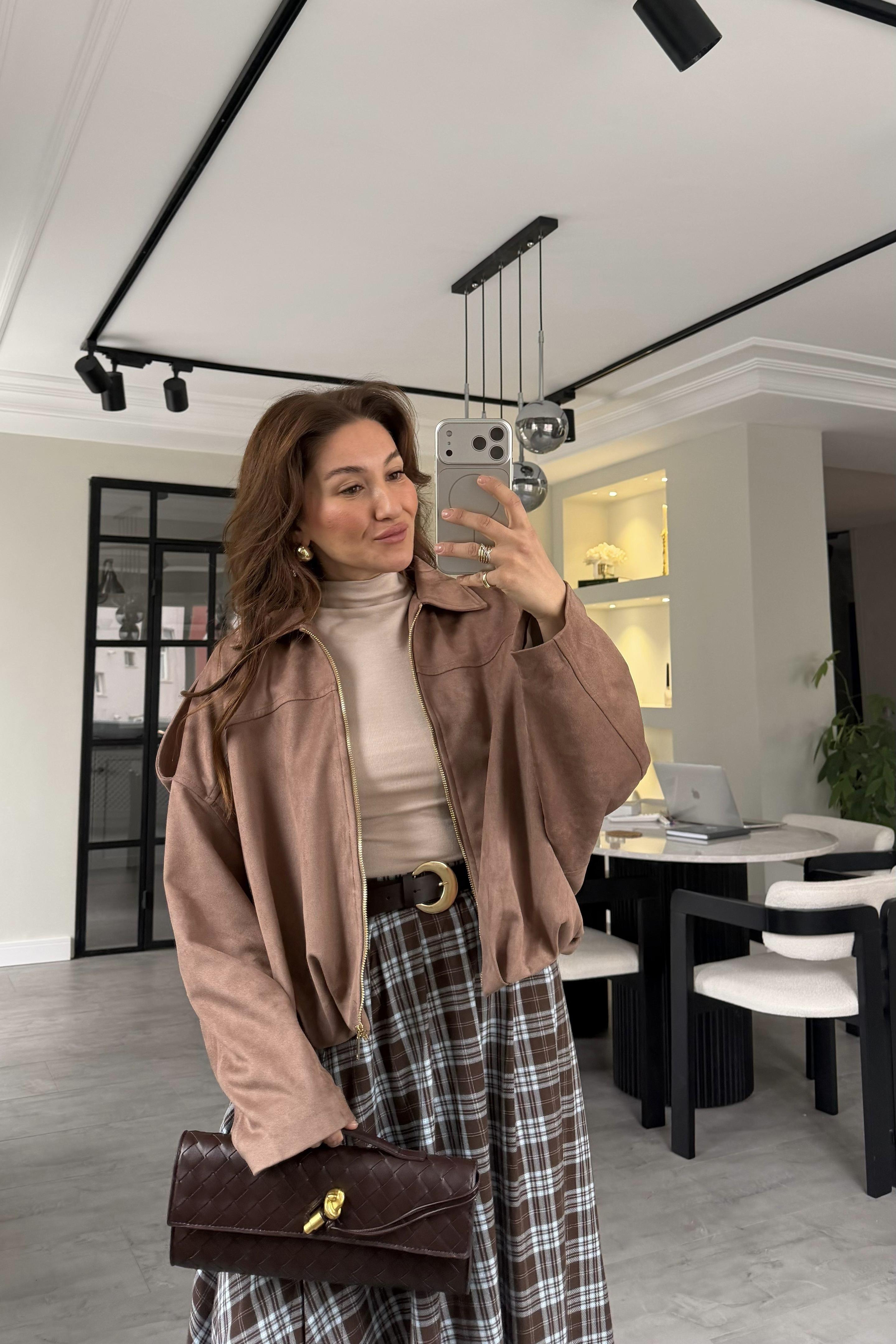 SÜET BOMBER CEKET/9635