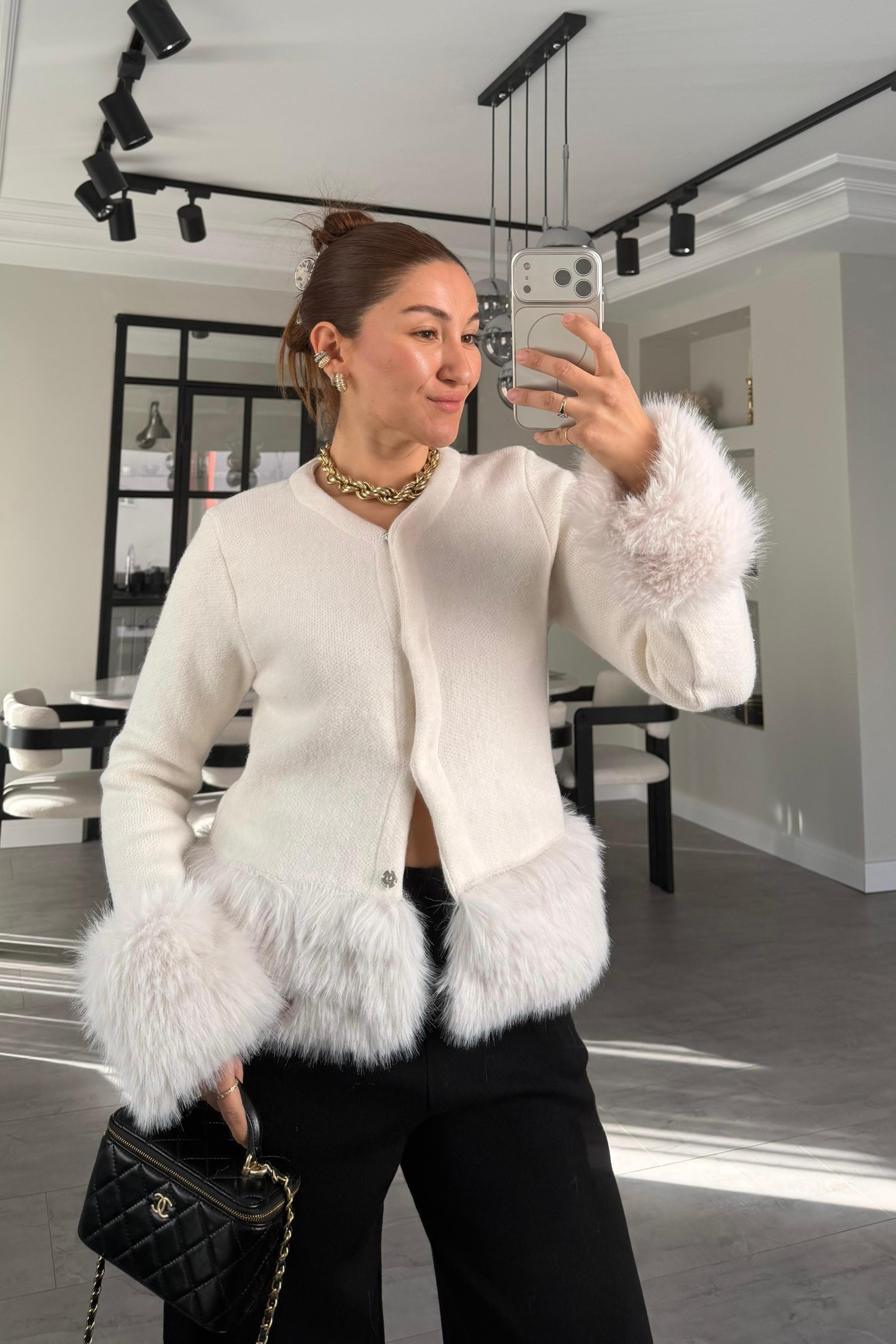 KÜRK DETAYLI ÇITÇITLI HIRKA/1104