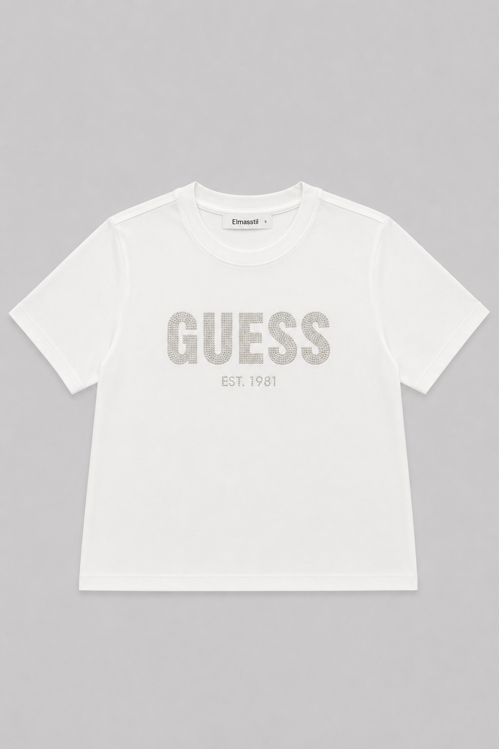 GESS BONCUK YAZILI T-SHIRT