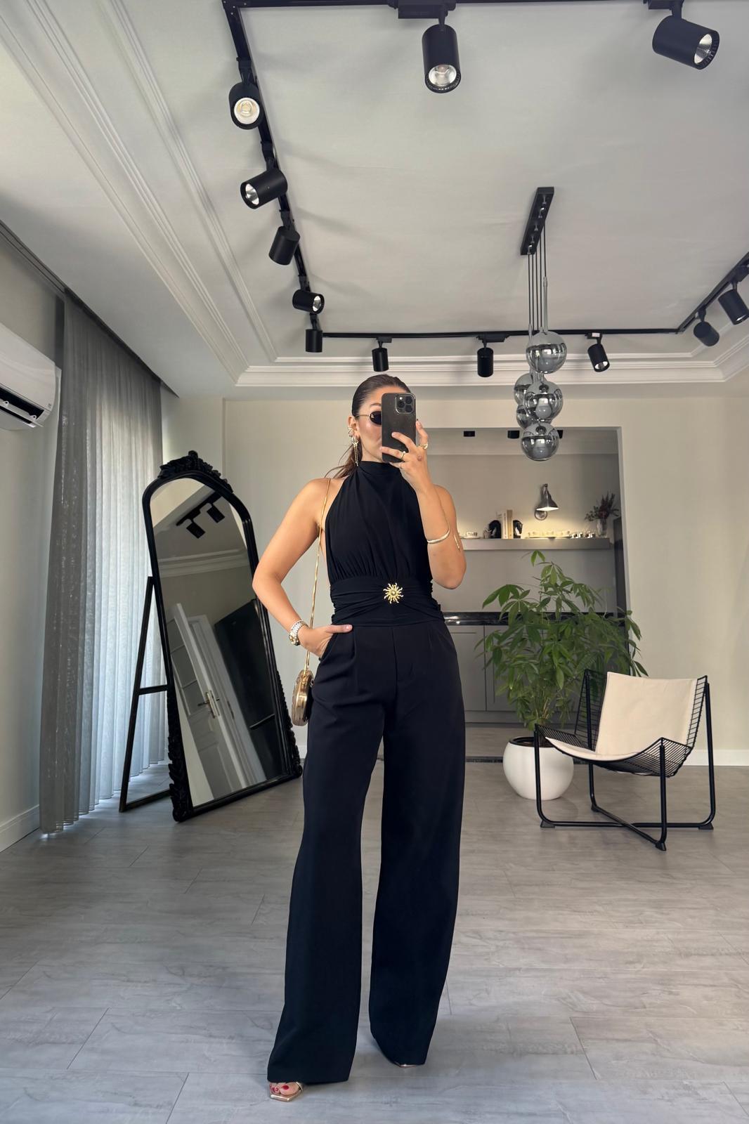 GİZLİ DÜĞMELİ PALAZZO PANTOLON / 250801