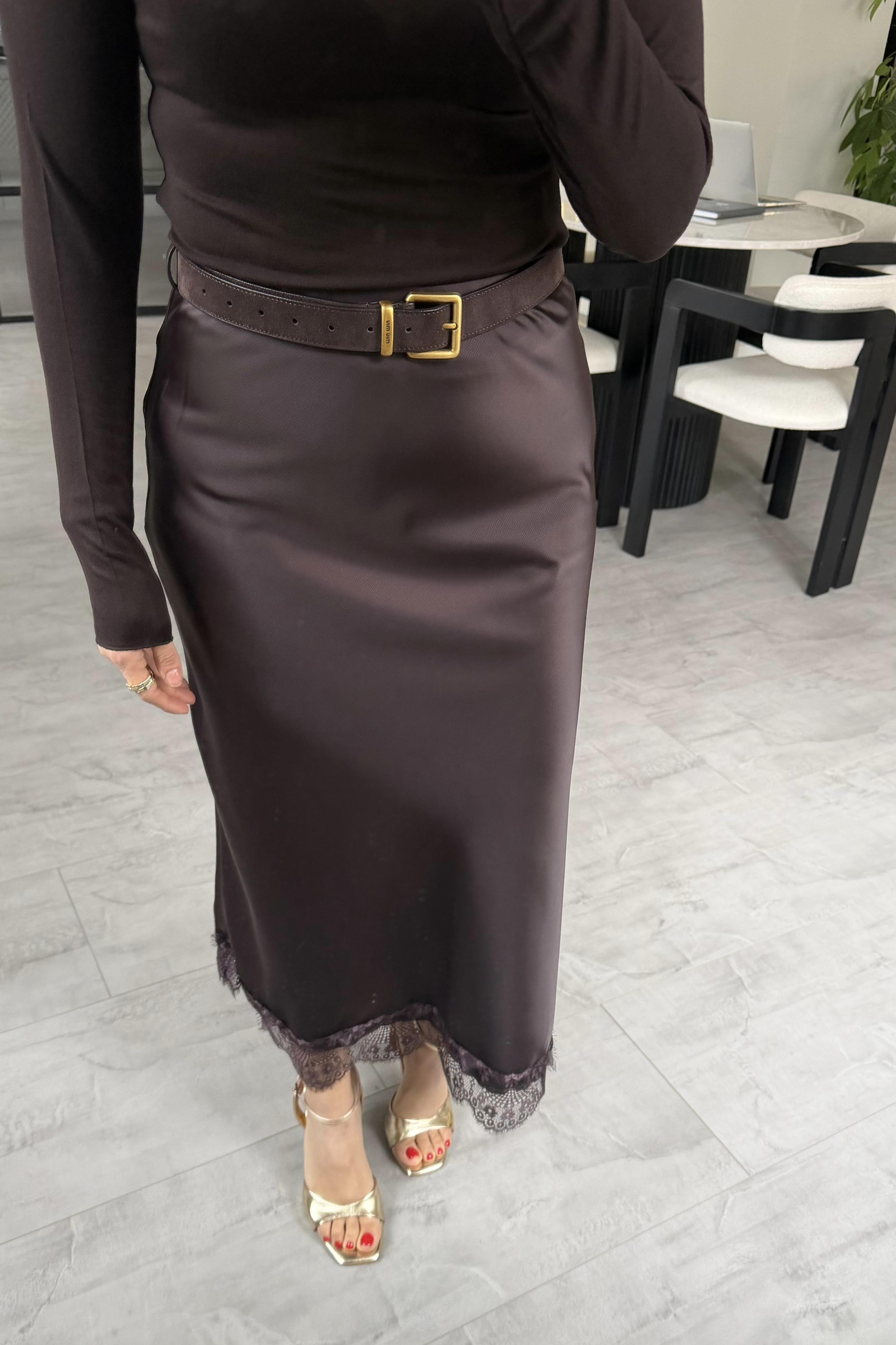 ETEK UCU DANTELLİ SATEN ETEK/10551