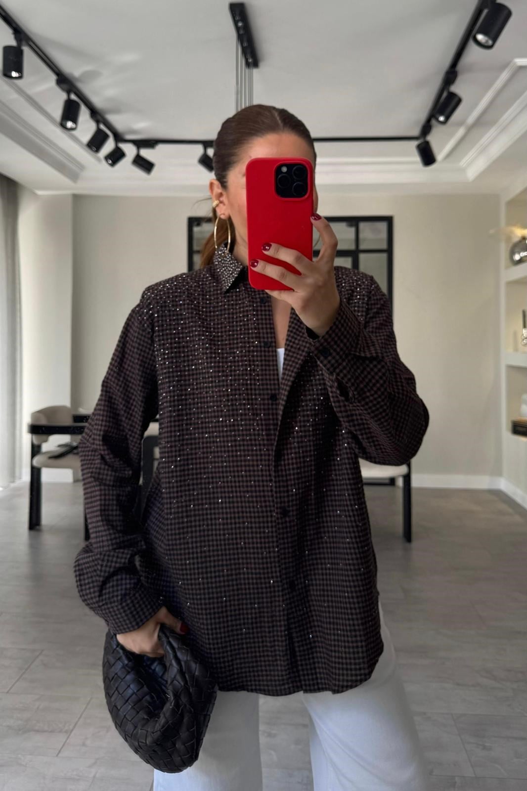 EKOSELİ TAŞLI GÖMLEK/22893