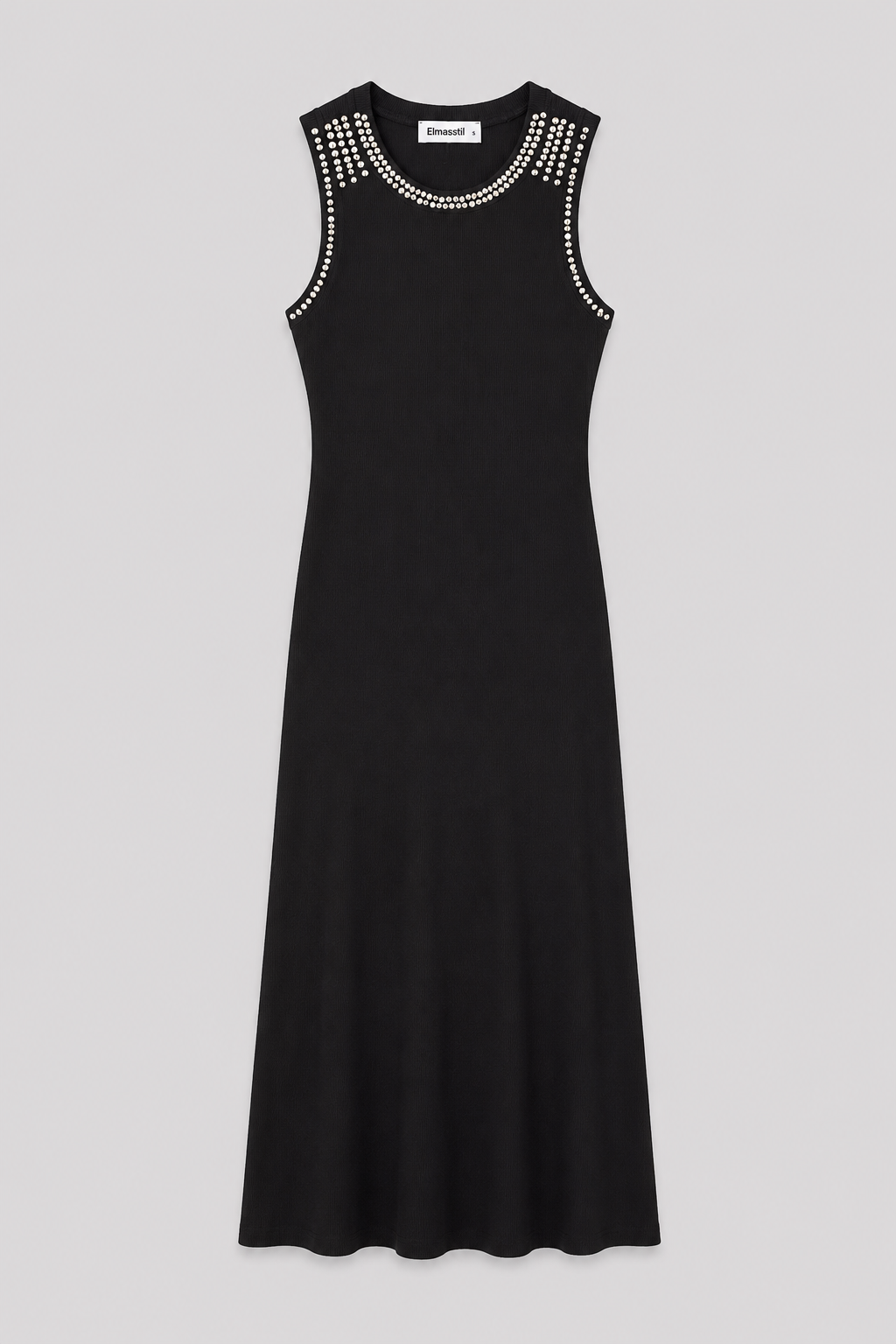 HALTER YAKA ZIMBALI MAKSİ ELBİSE/8457
