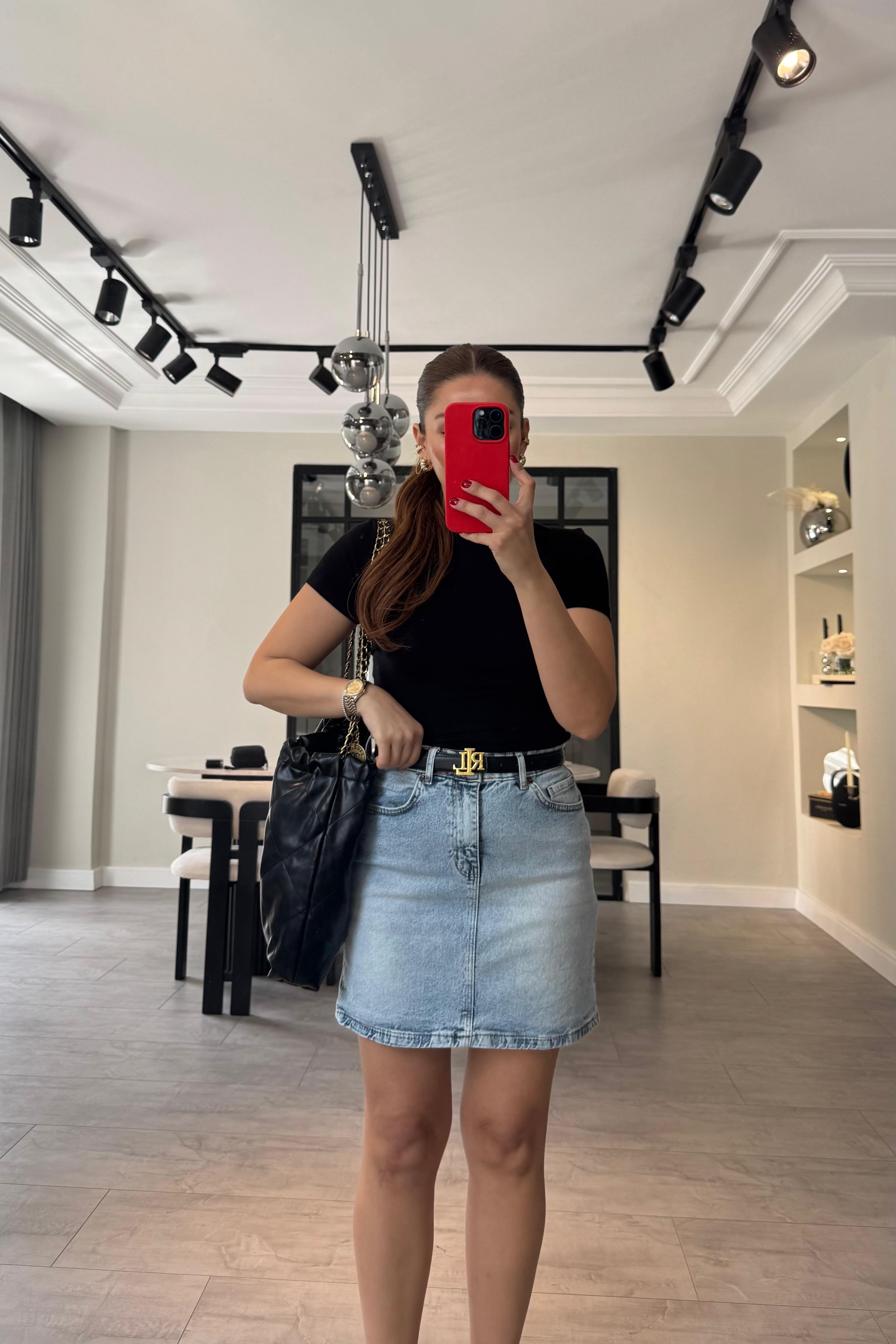 ROSE MİNİ JEAN ETEK/24147