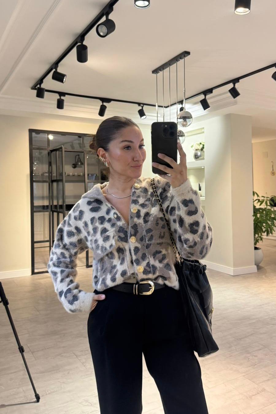 KAPÜŞONLU LEOPAR YUMOŞ CEKET