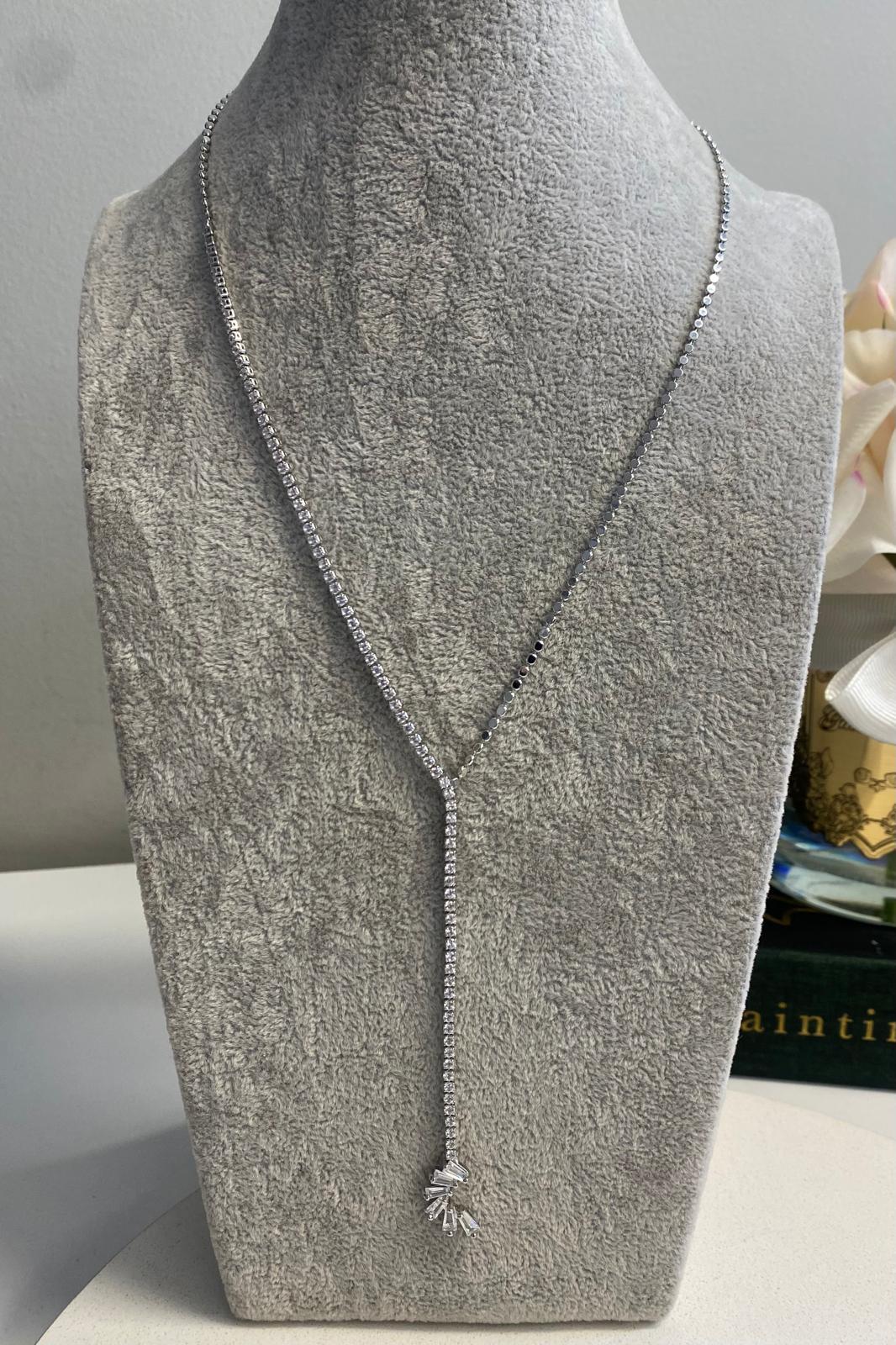 EZME NOKTALI TAŞLI ZİNCİR Y KOLYE