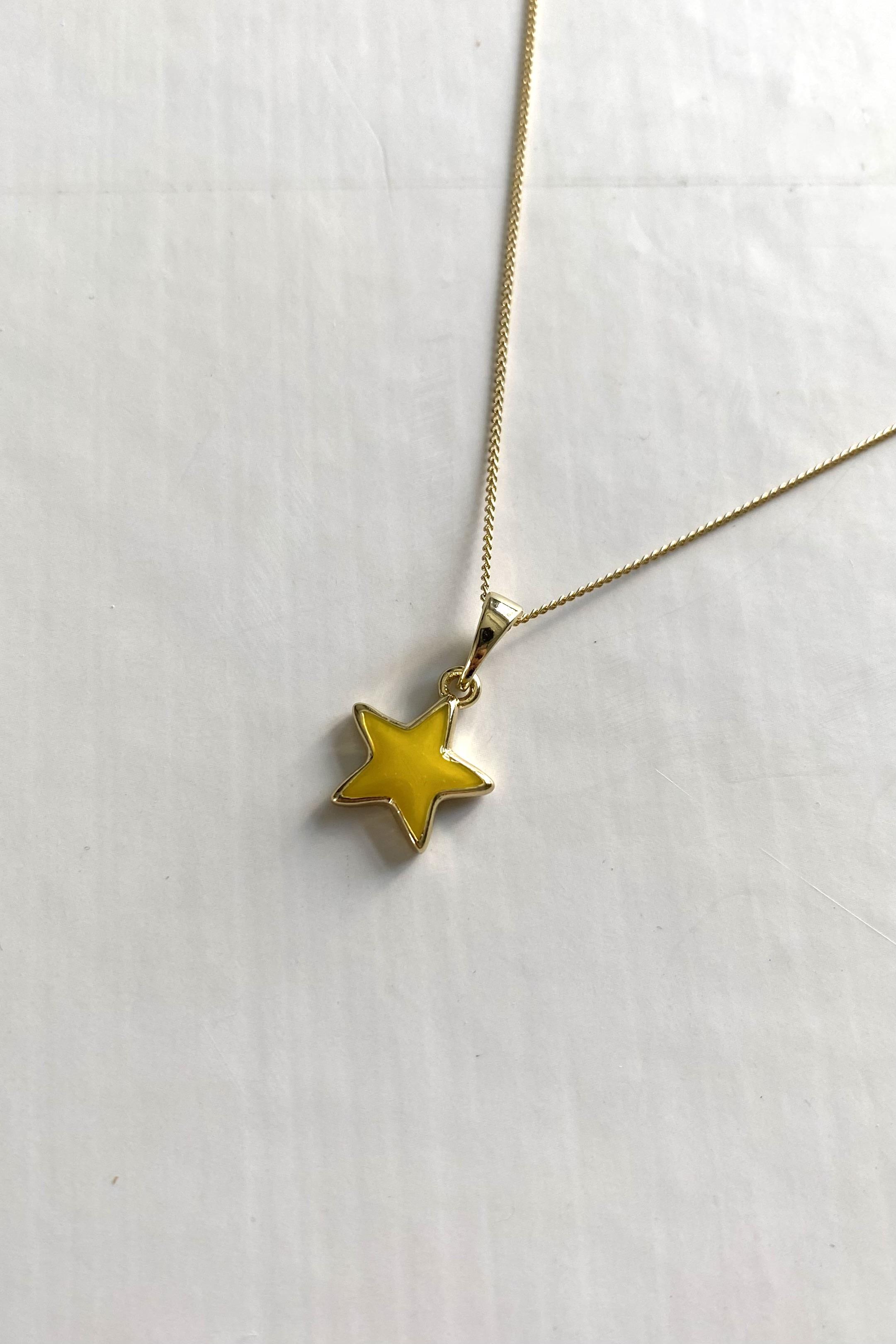 SARI YILDIZ HAYALET KOLYE