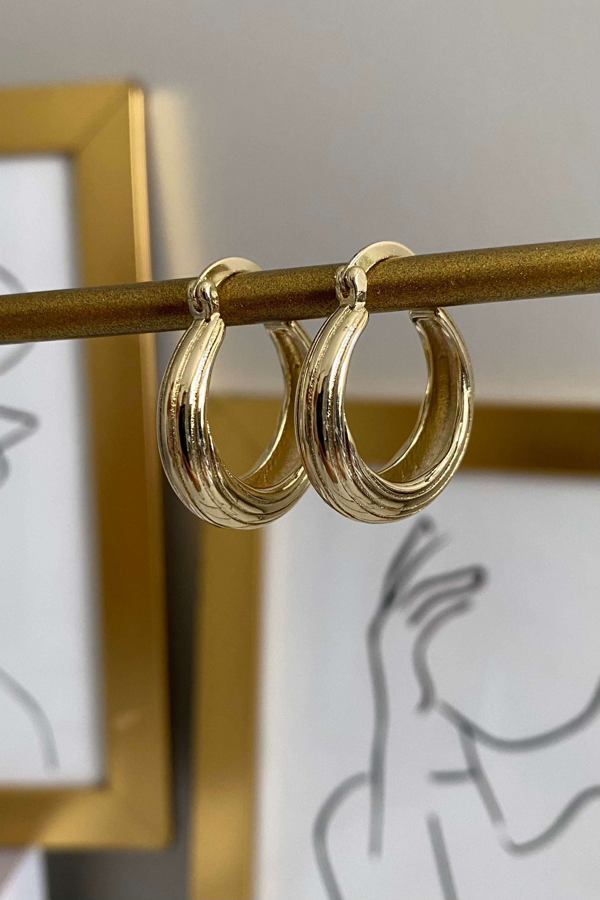 VİNTAGE HALKA KÜPE 2.5 CM