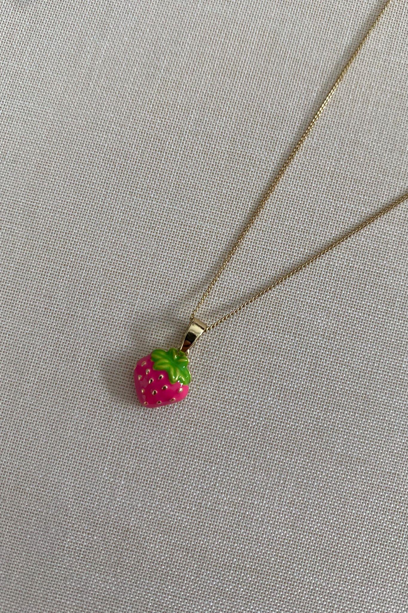 PEMBE ÇİLEK HAYALET KOLYE