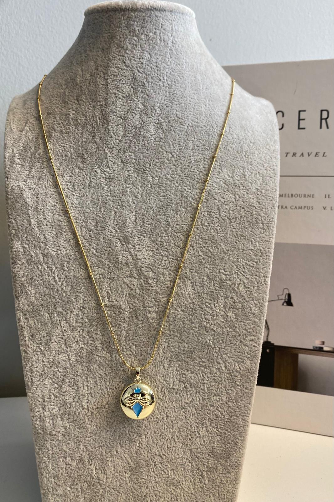 TOPÇUK ZİNCİR ARILI KAPAKLI ÇELİK KOLYE