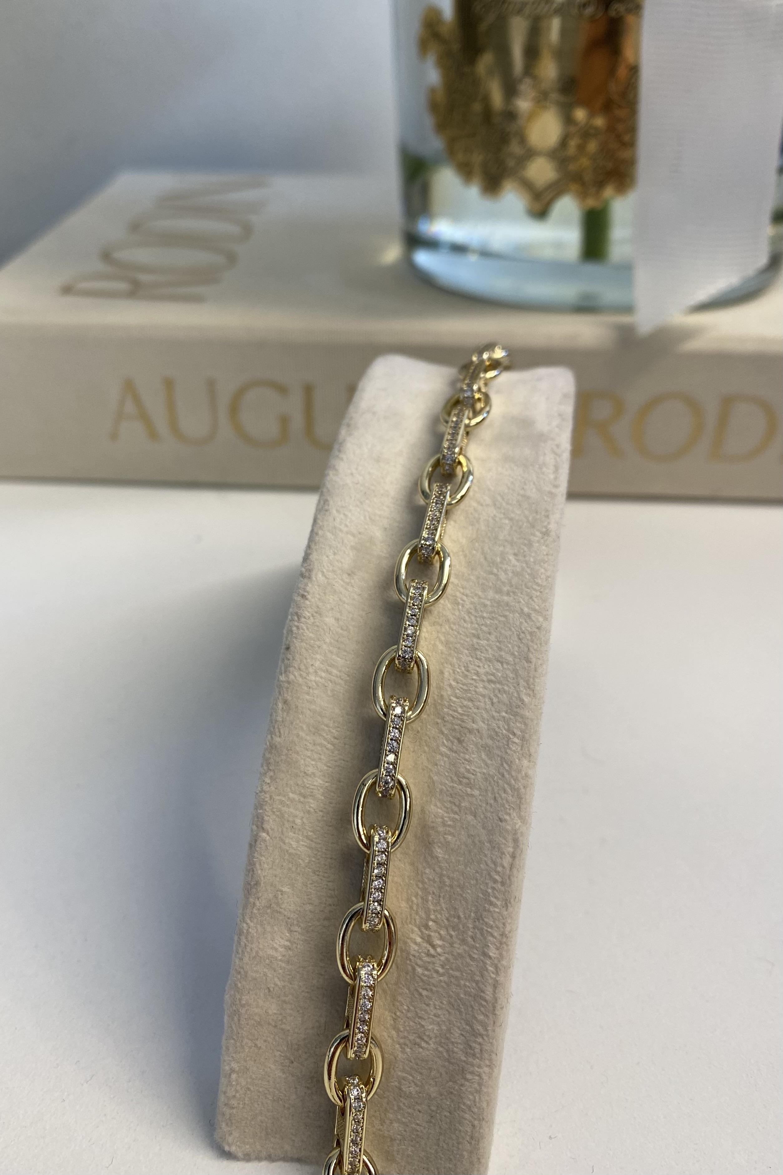 YAN TAŞLI OVAL BİLEZİK