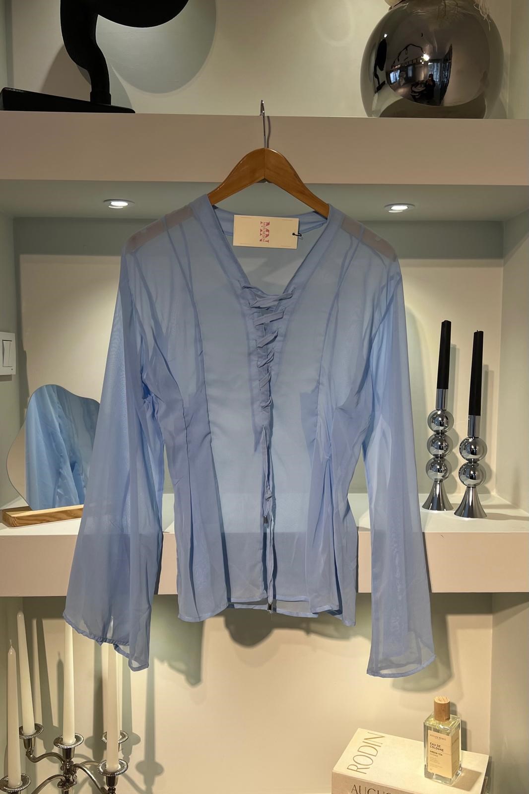 İSPANYOL KOL ŞİFON BLUZ