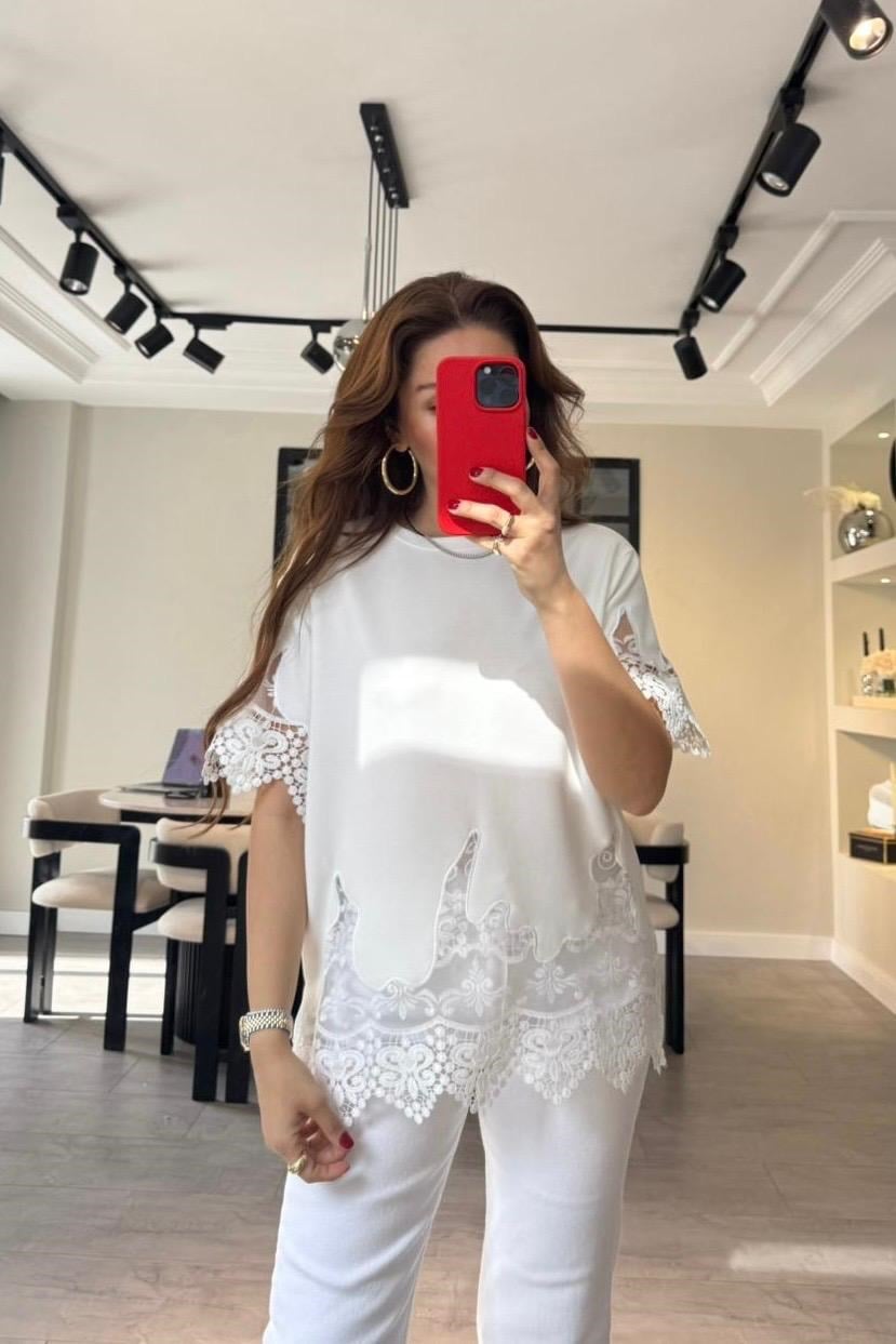 GÜPÜR DETAYLI ZR T-SHİRT