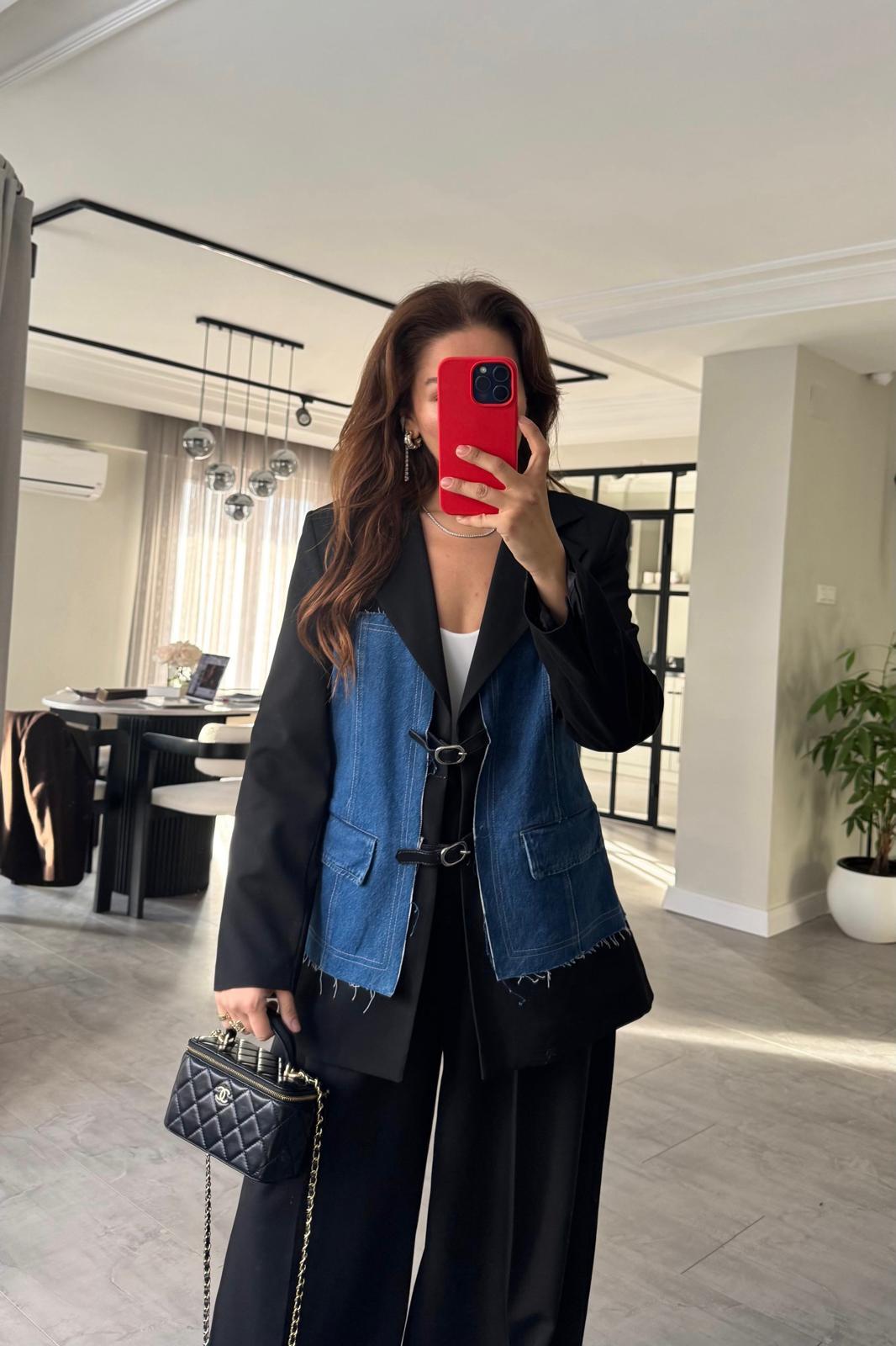 DENİM MİX BLAZER CEKET