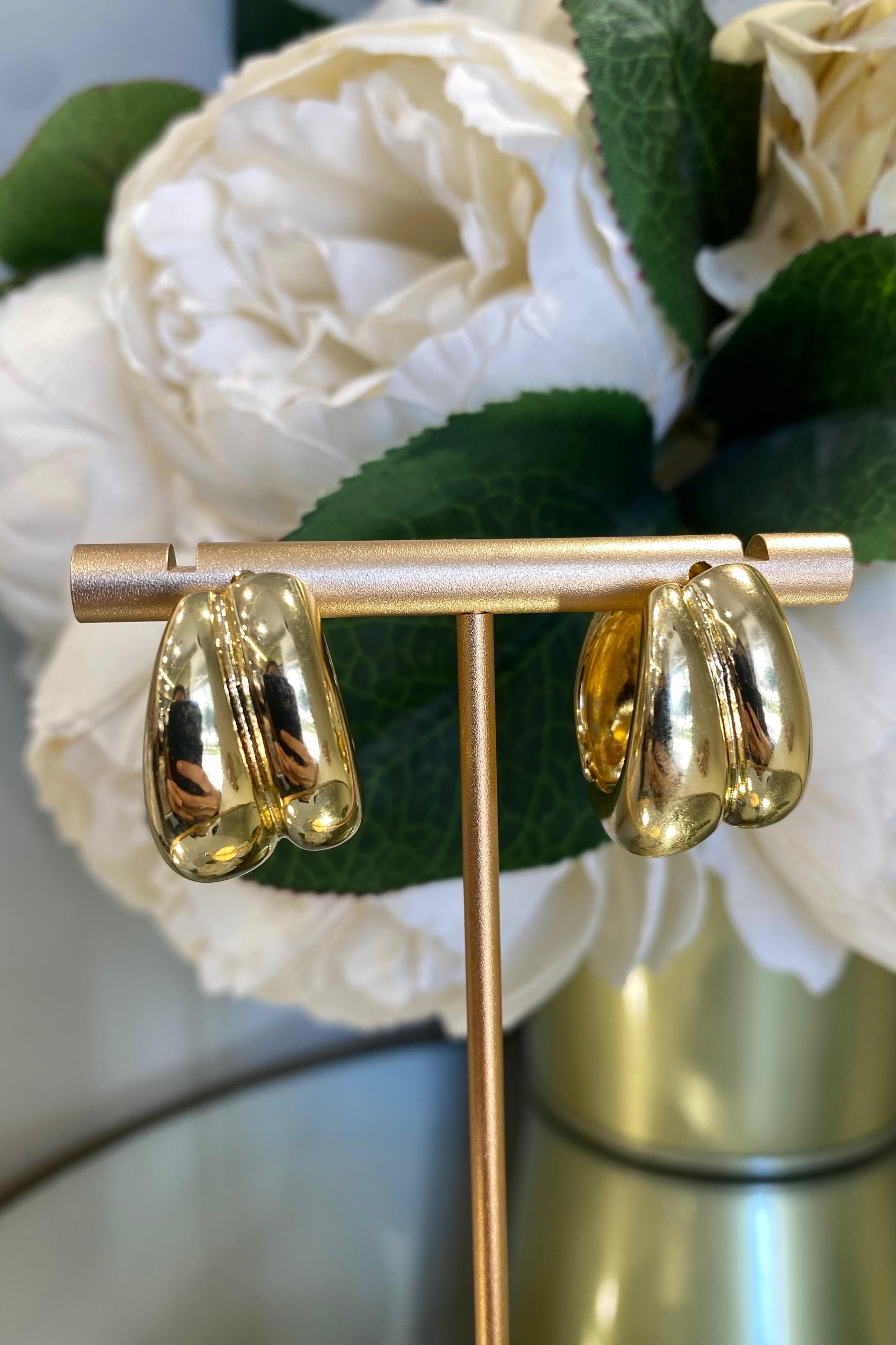 BİRLEŞİK İKİLİ OVAL DAMLA KÜPE