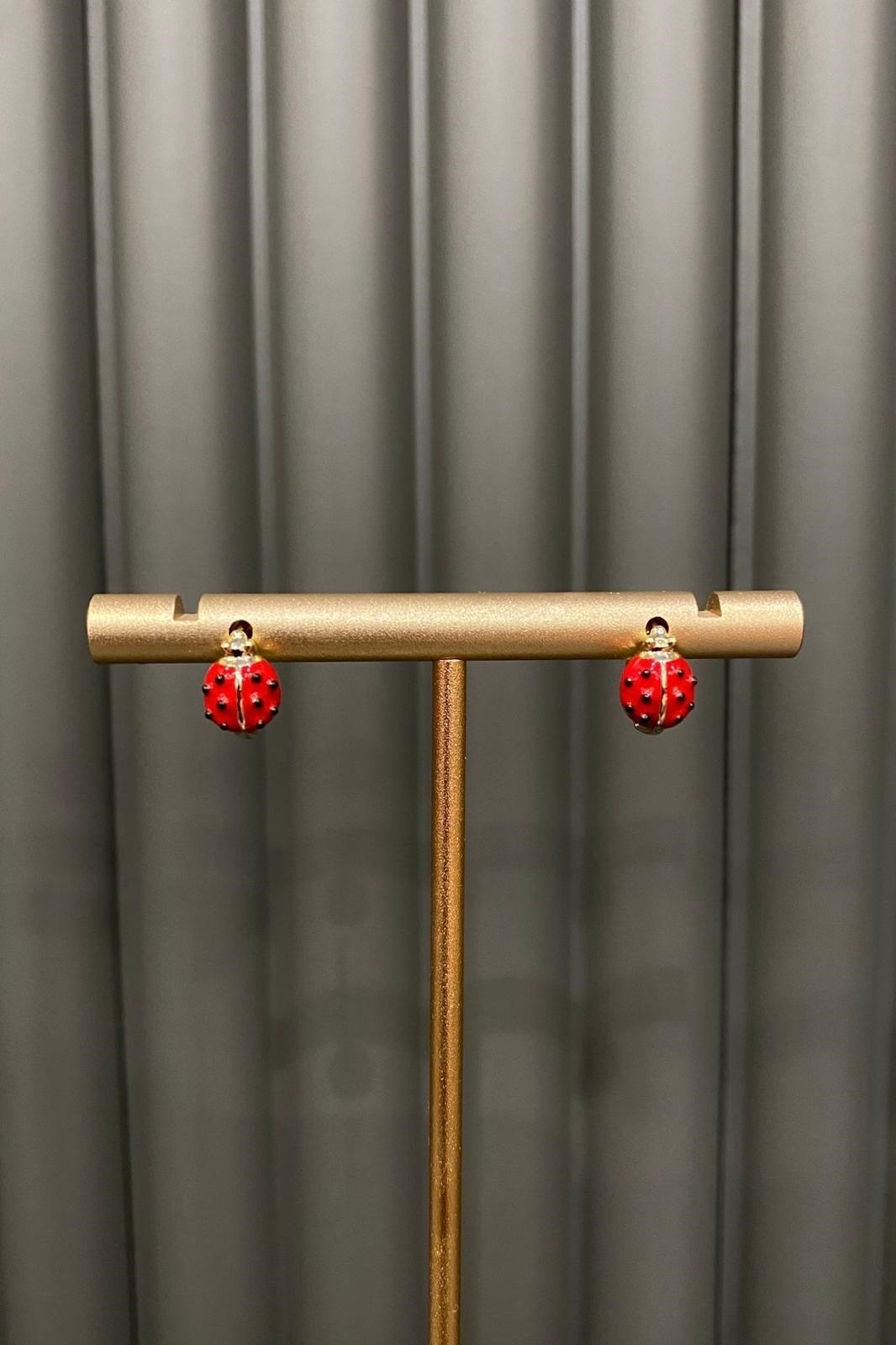 UĞUR BÖCEĞİ MİNİK KÜPE 1cm