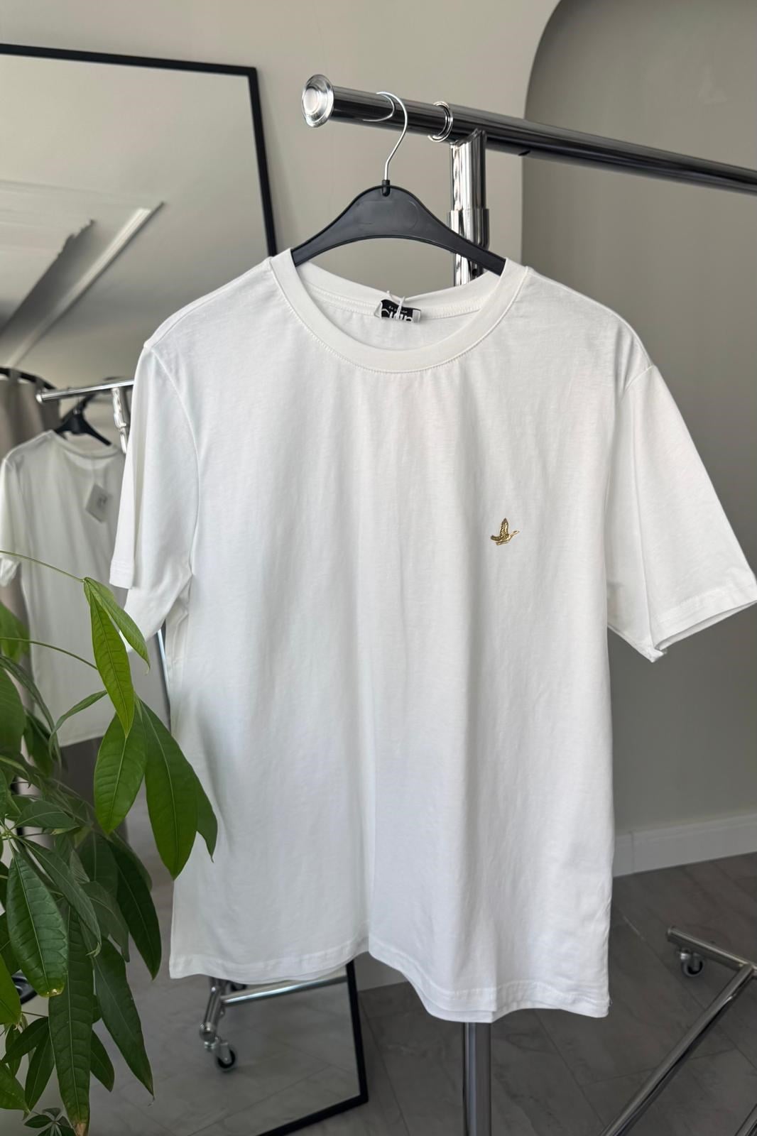 GOLD KUŞ BASKILI T-SHIRT