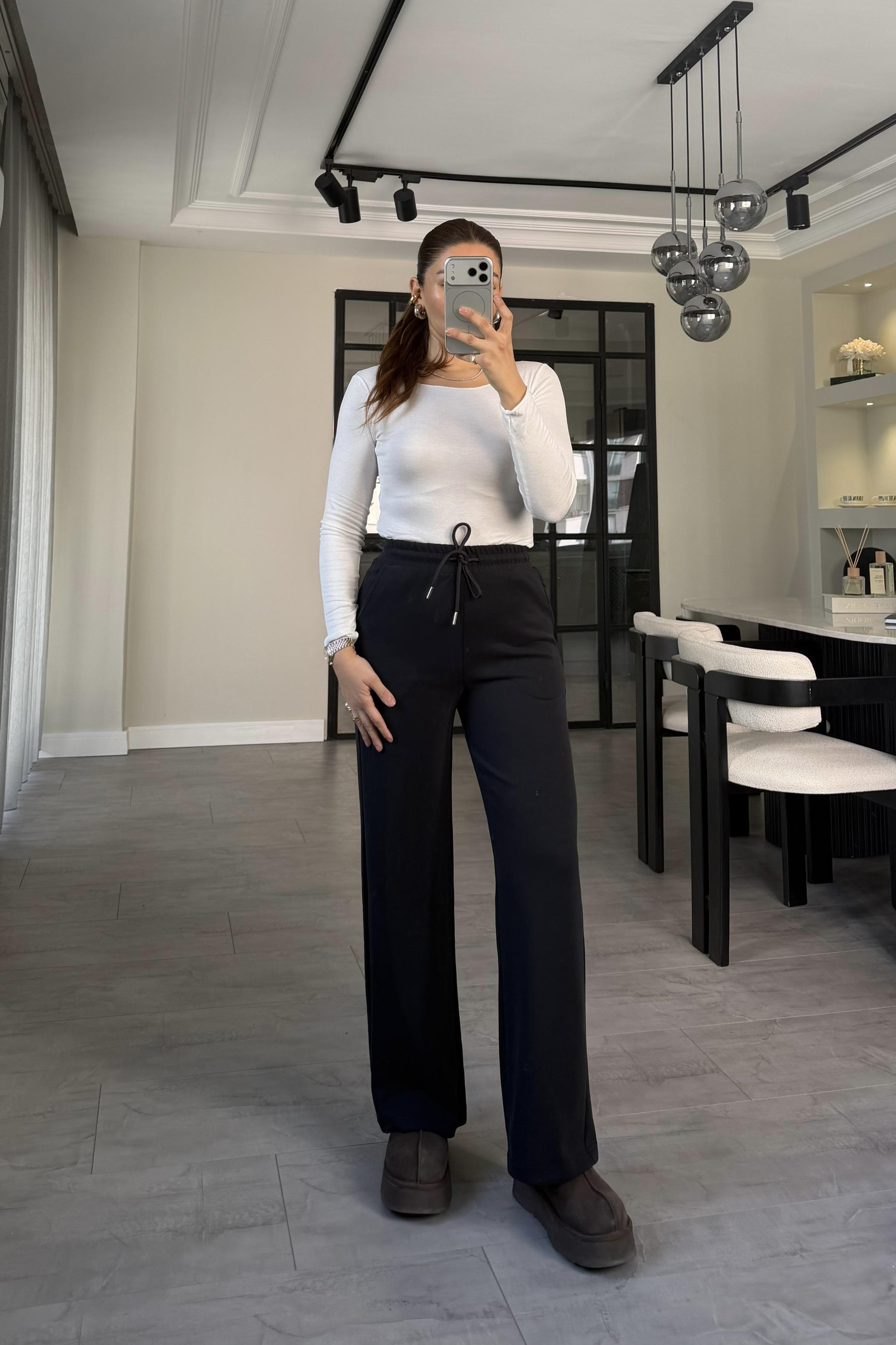 BELİ LASTİKLİ OYSHO PALAZZO PANTOLON