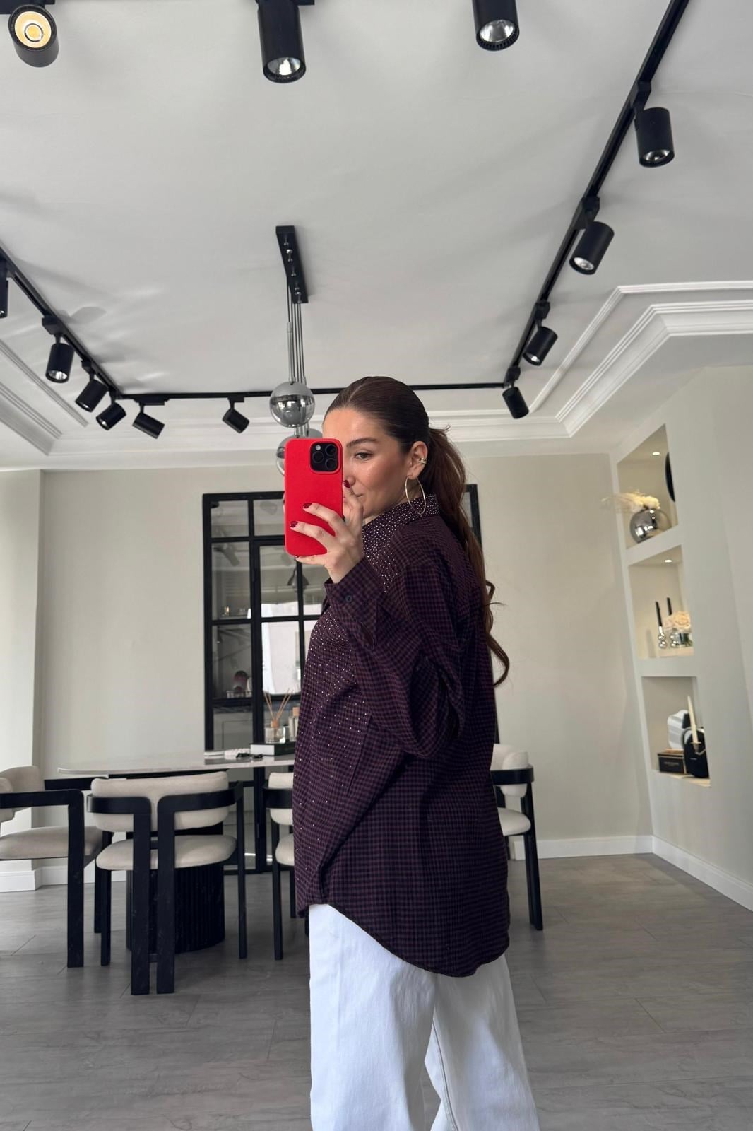 EKOSELİ TAŞLI GÖMLEK/22893