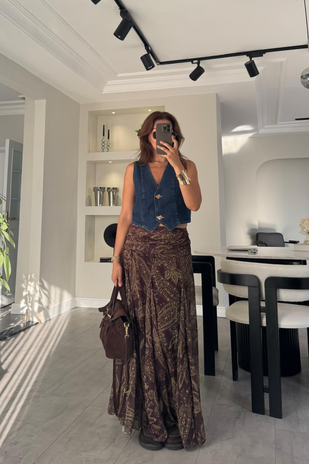 DRAPELİ TÜL ETEK/0514