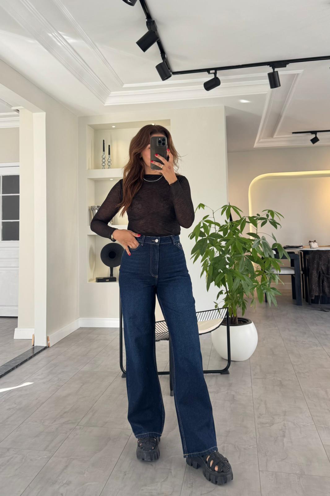 YÜKSEK BEL GENİŞ PAÇA ADALAE JEAN