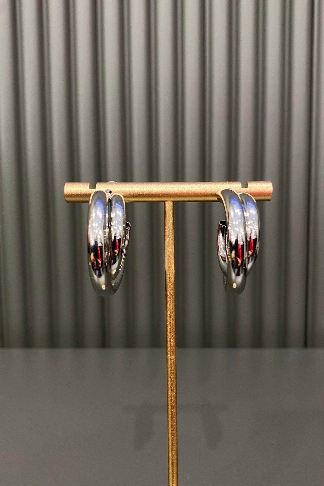 İKİLİ ÇARPRAZ HALKA KÜPE