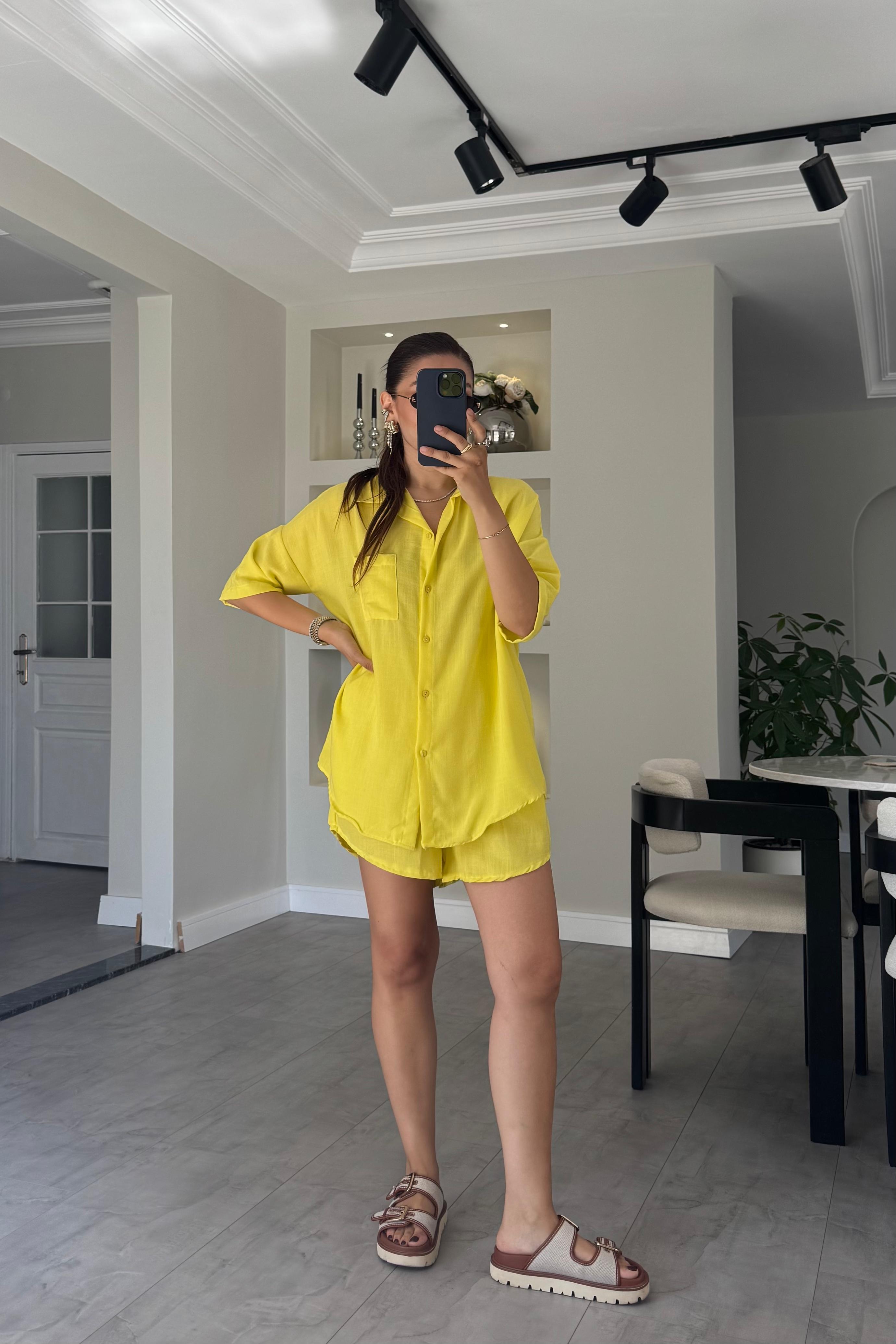 MÜSLİN KISA KOL ŞORTLU TAKIM/001