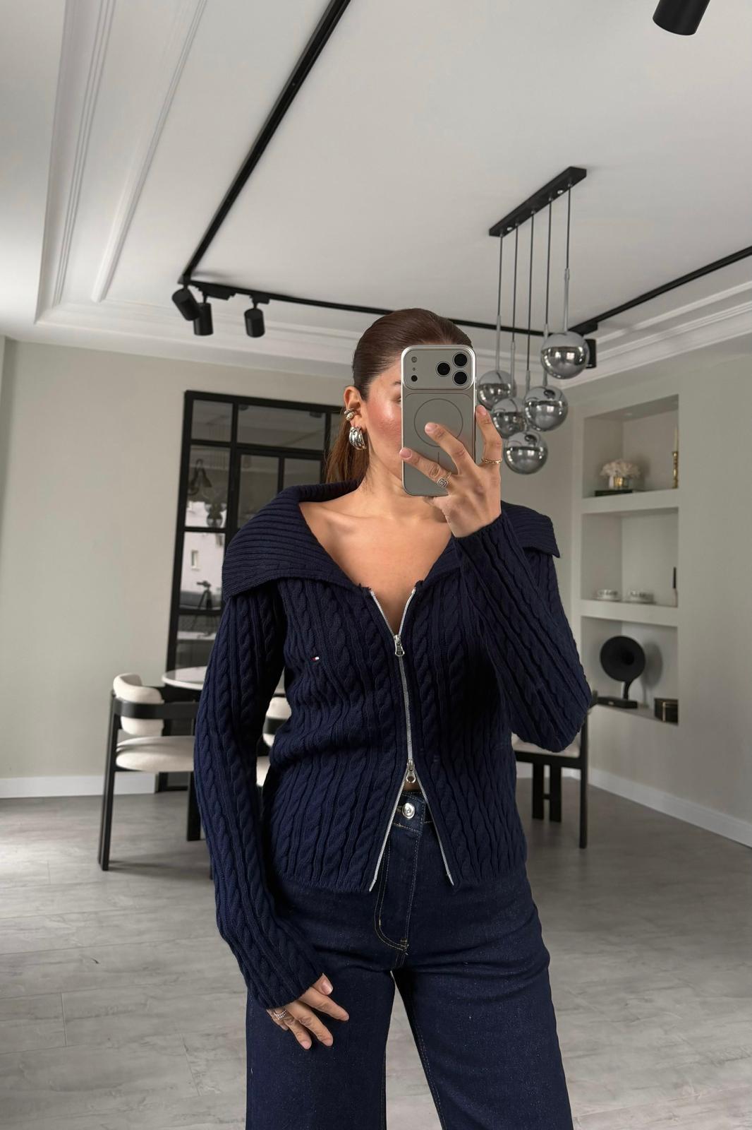 MADONNA YAKA ÇİFT FERMUAR TOMMY HIRKA/1019