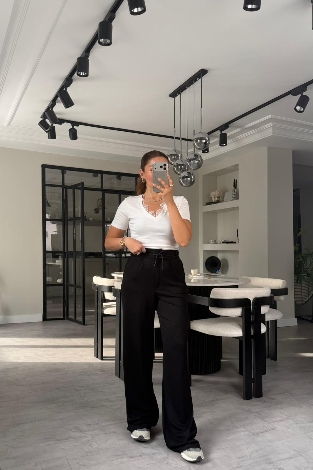 BELİ LASTİKLİ MODAL PALAZZO PANTOLON/K181