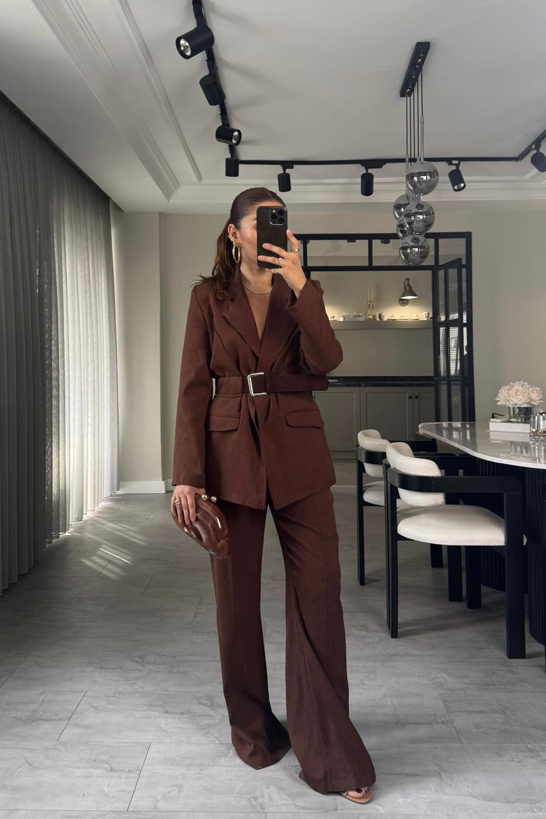 DERİ KEMERLİ TAKIM/7567