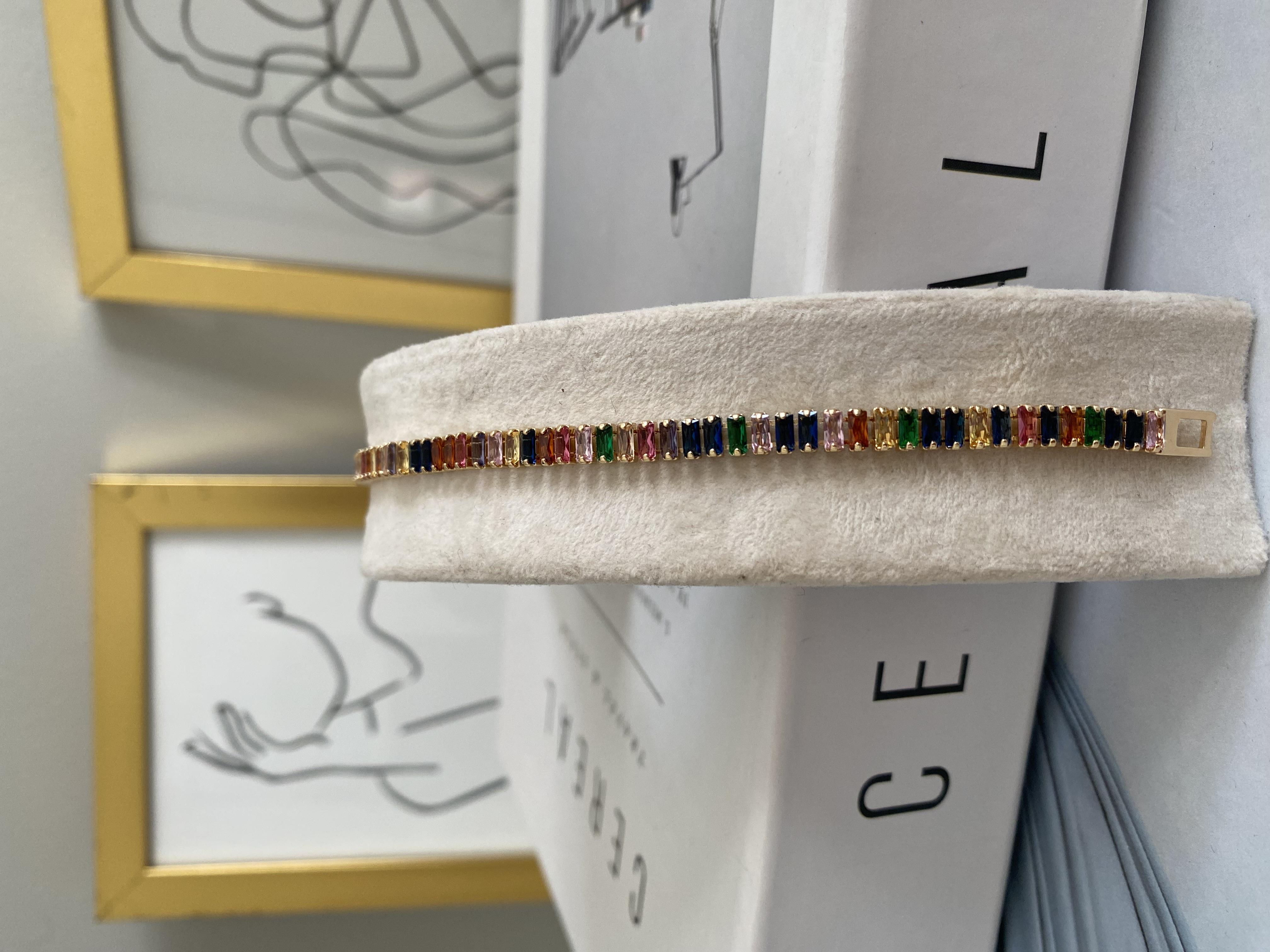 RENKLİ TAŞ SIRALI BİLEZİK