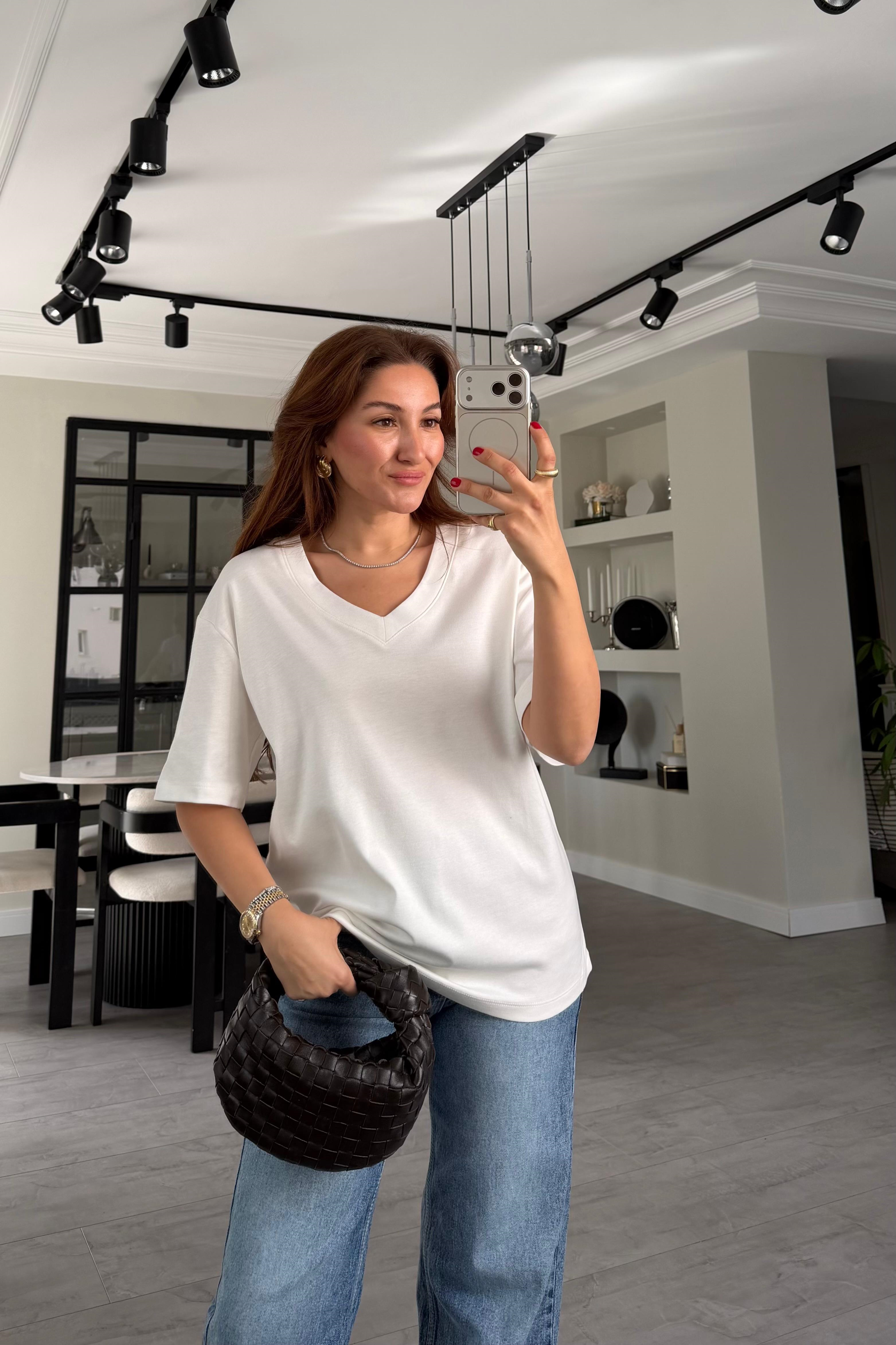 V YAKA MASSİMO BASİC T-SHİRT/4021