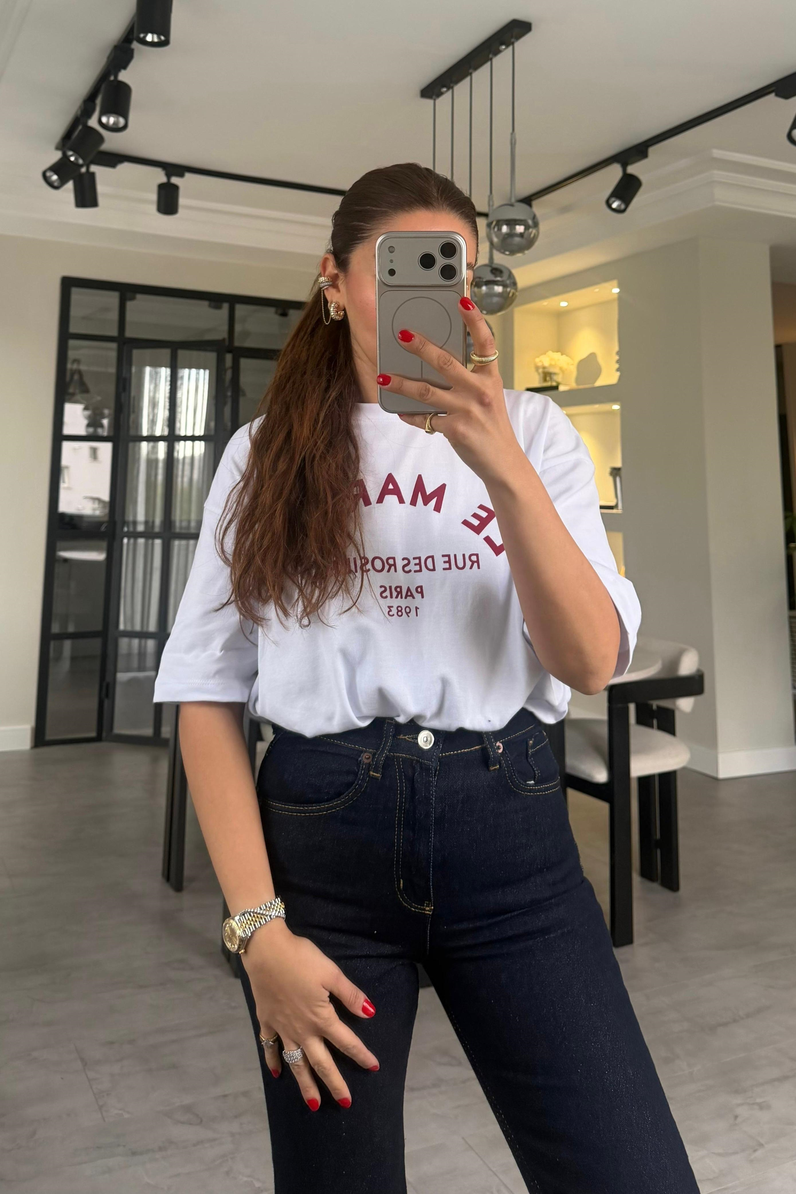 LE MARAIS YAZILI T-SHİRT