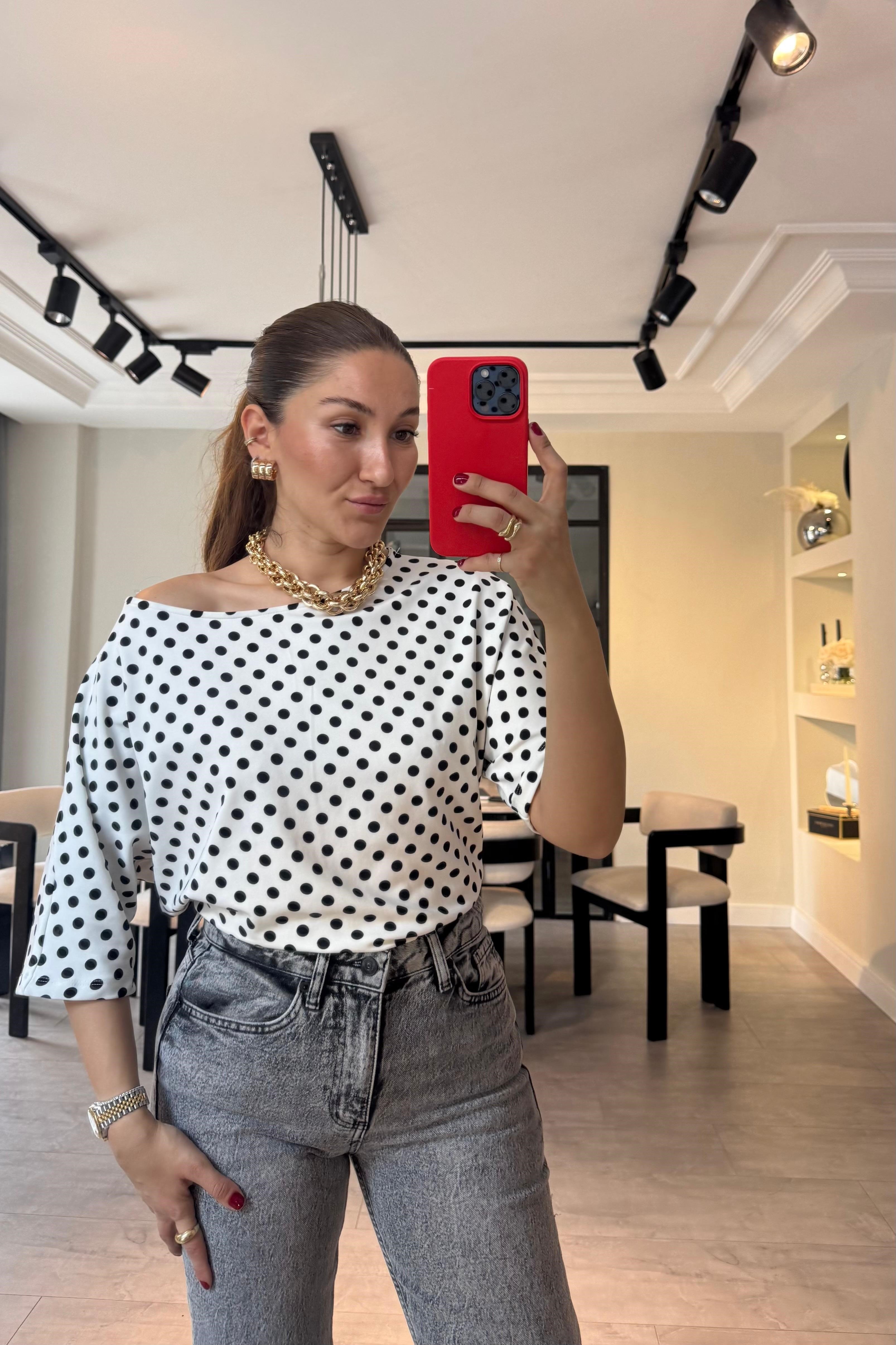 YARASA KOL PUANTİYELİ BLUZ/11880