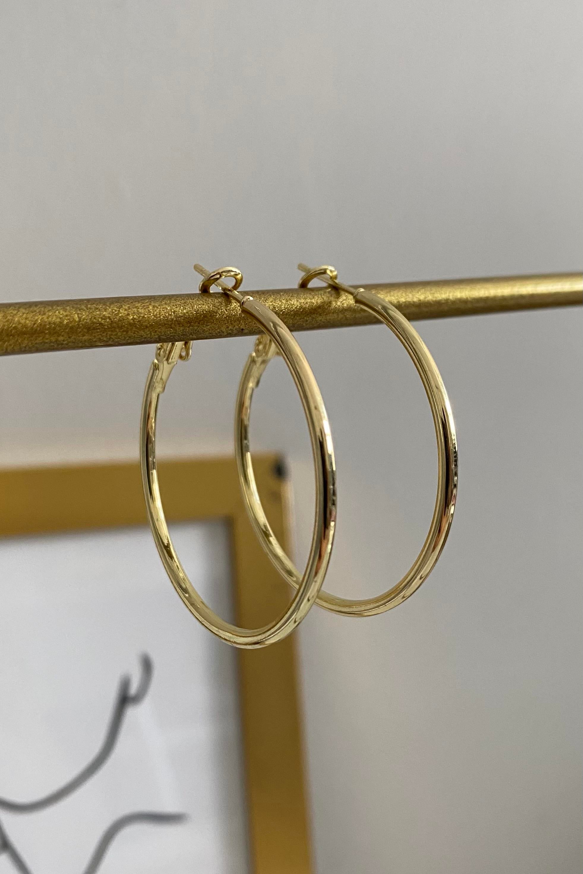 KLASİK İNCE HALKA KÜPE 4cm