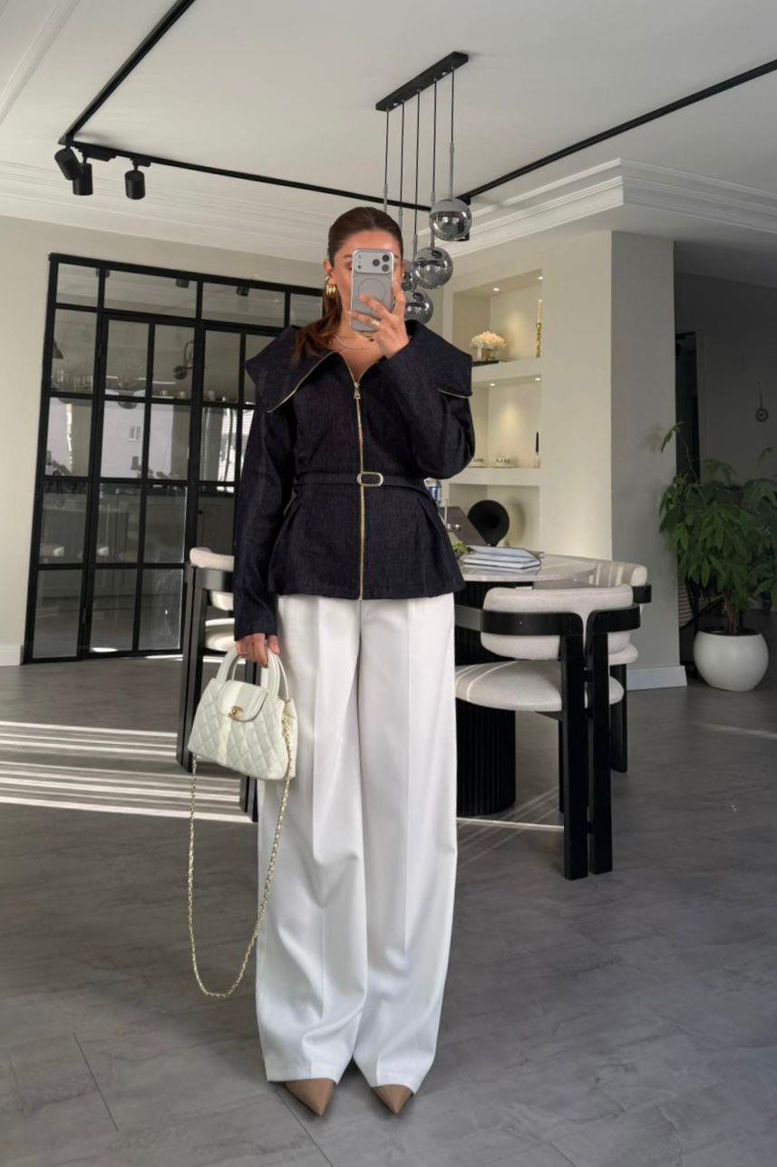 PİLELİ ZR PALAZZO PANTOLON