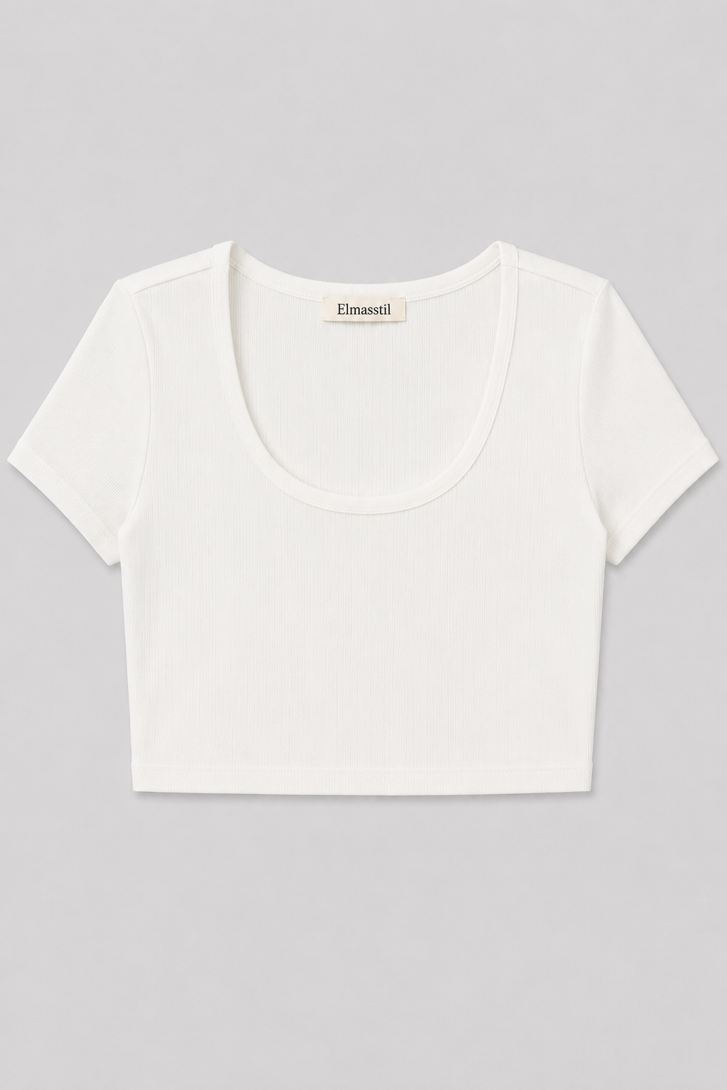 YUVARLAK YAKA CROP T-SHİRT