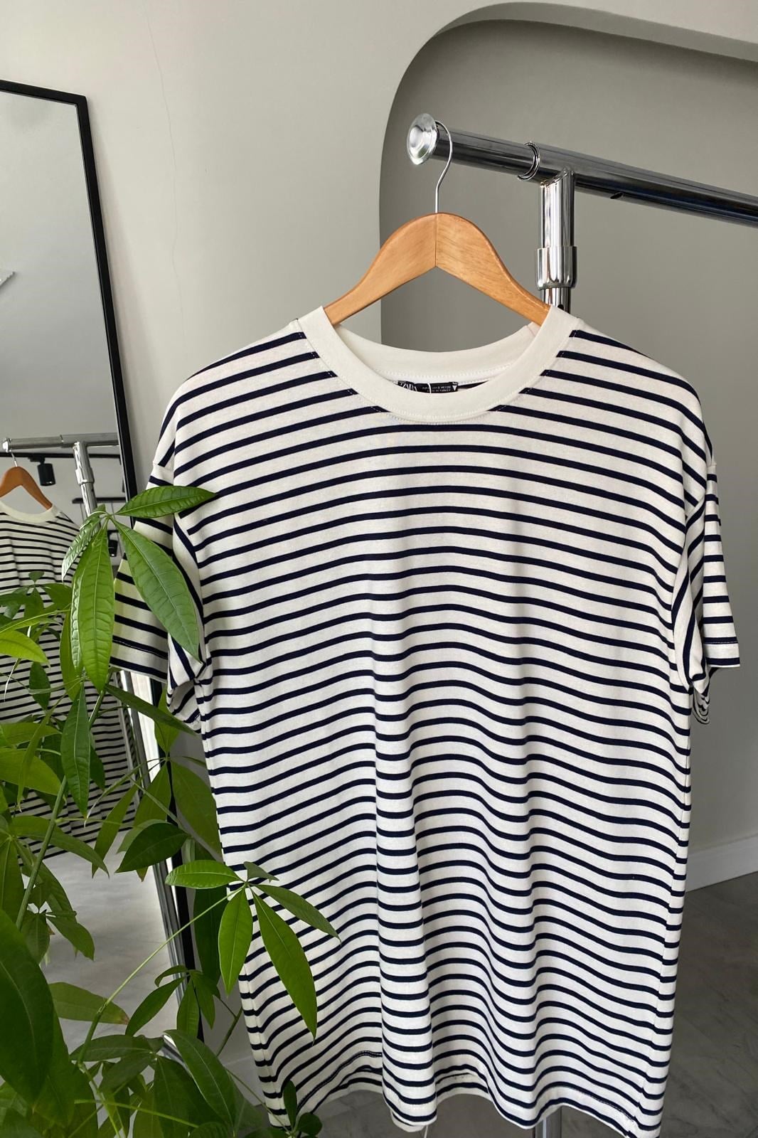 ÇİZGİLİ OVERSİZE T-SHİRT