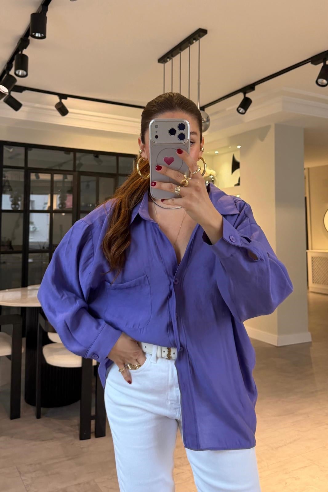 OMUZU DÜŞÜK OVERSIZE GÖMLEK/4612