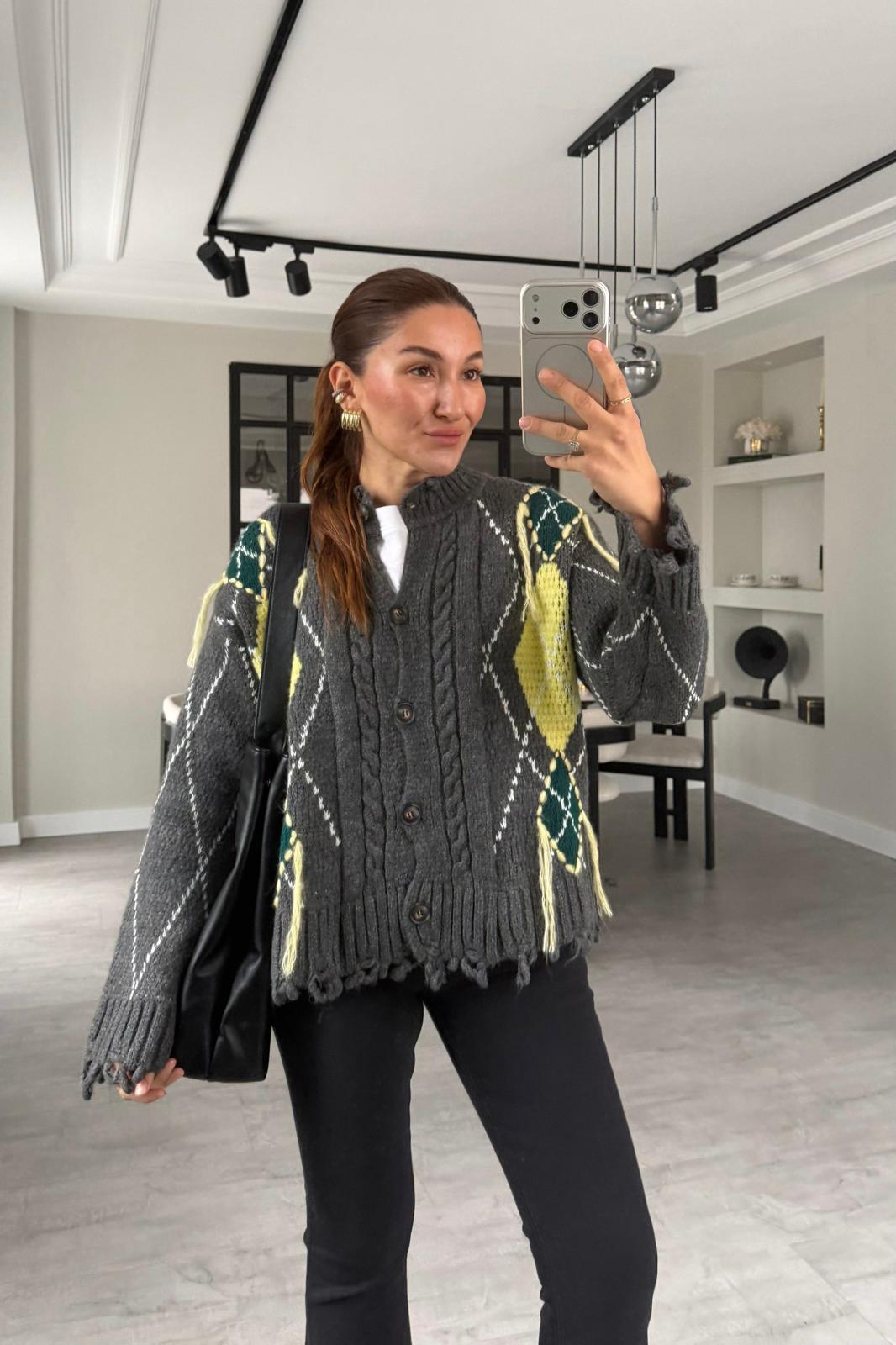 BAKLAVA DESEN SAÇAKLI HIRKA/1053