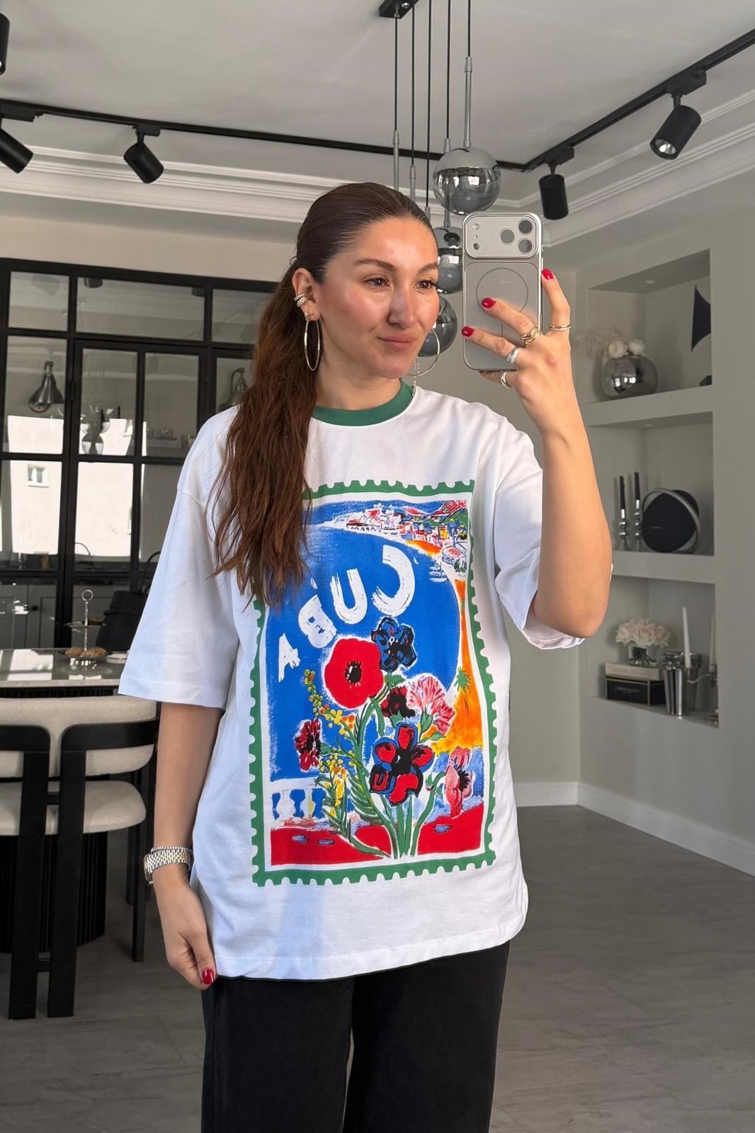 CUBA DESENLİ T-SHİRT