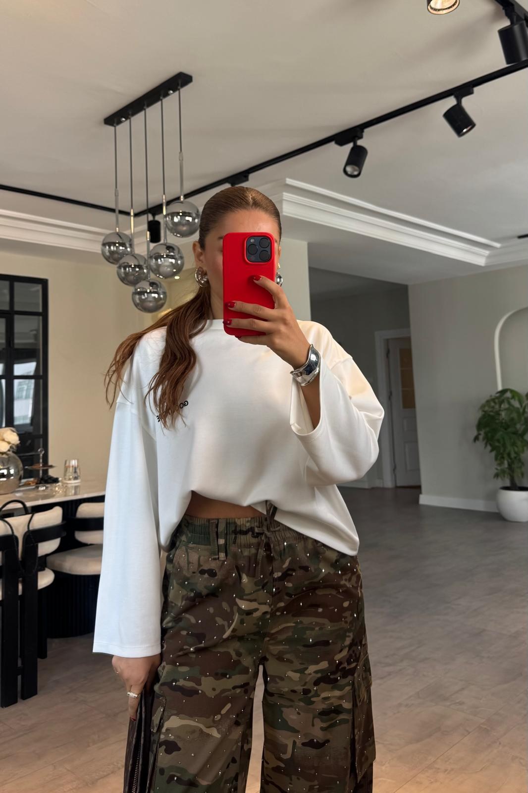 GOOUTSIDE BASKILI MODAL BASİC SWEATSHİRT/8748