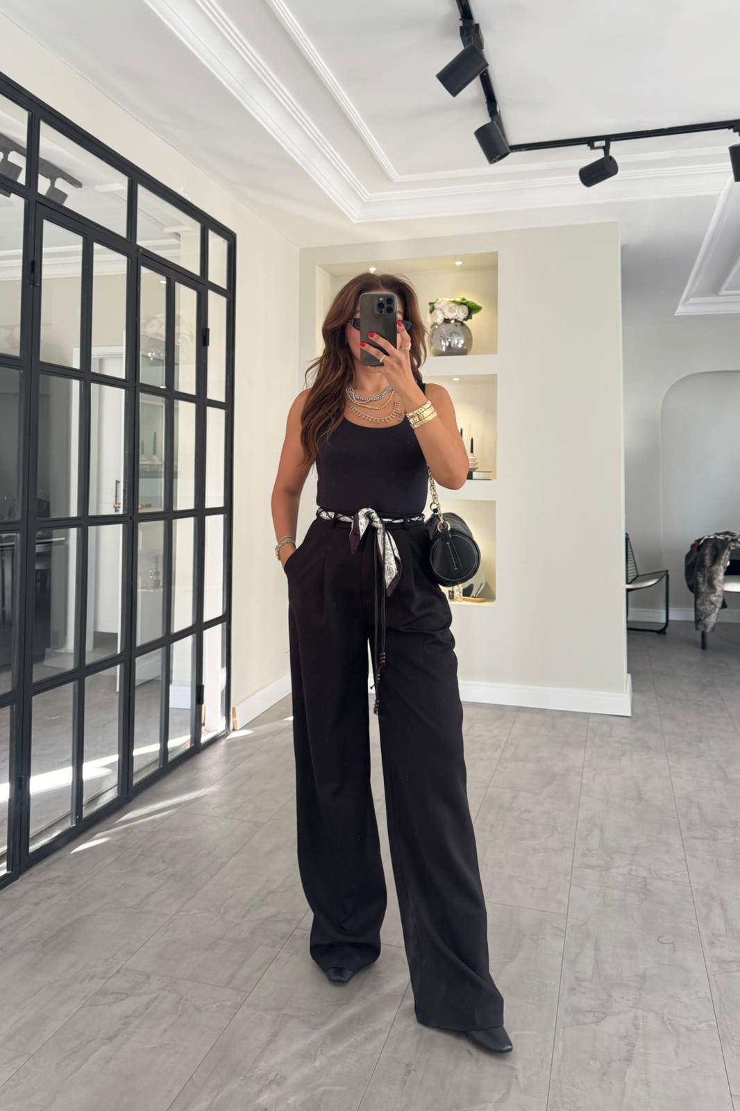 FULAR KEMERLİ PANTOLON