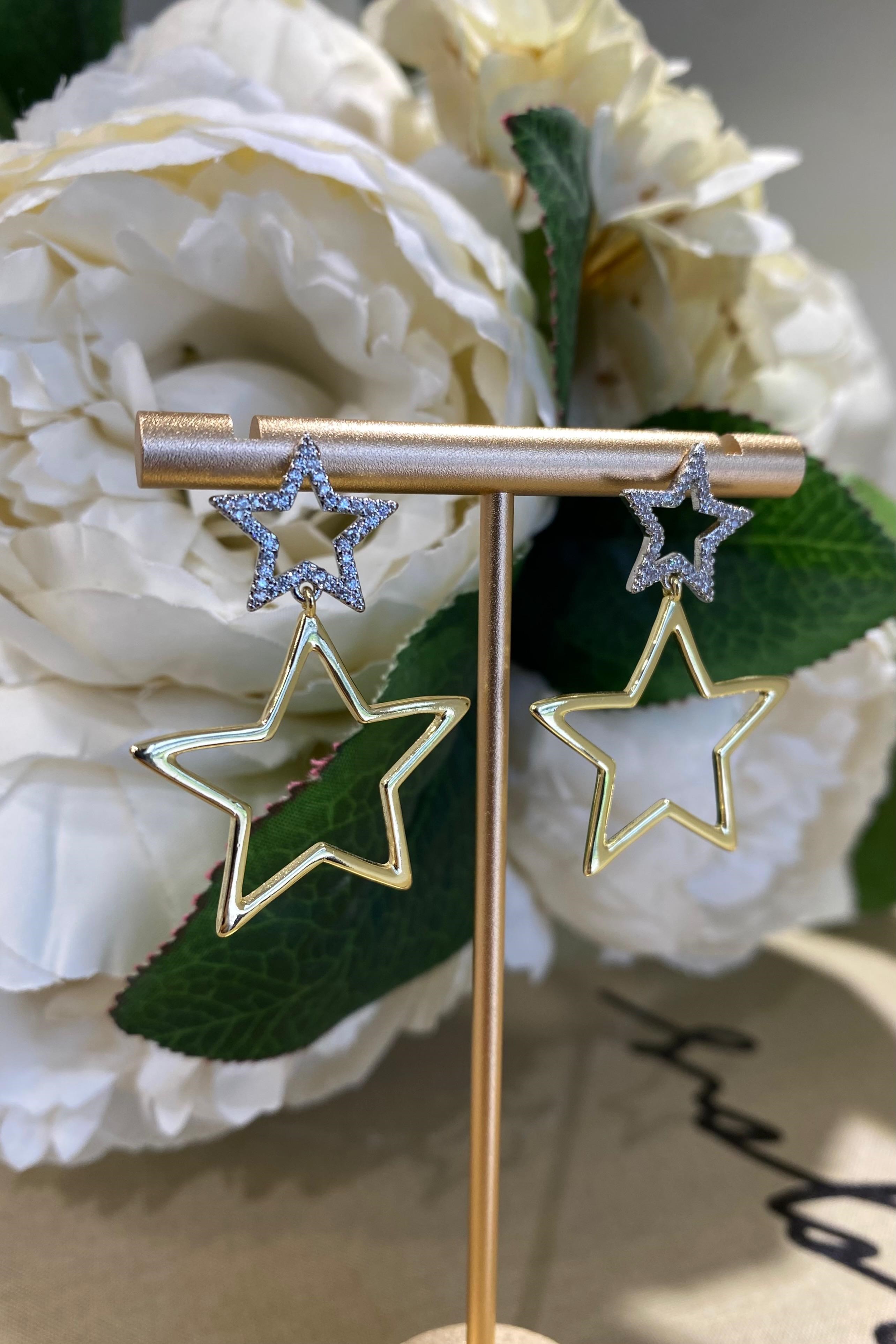 İKİLİ YILDIZ KÜPE