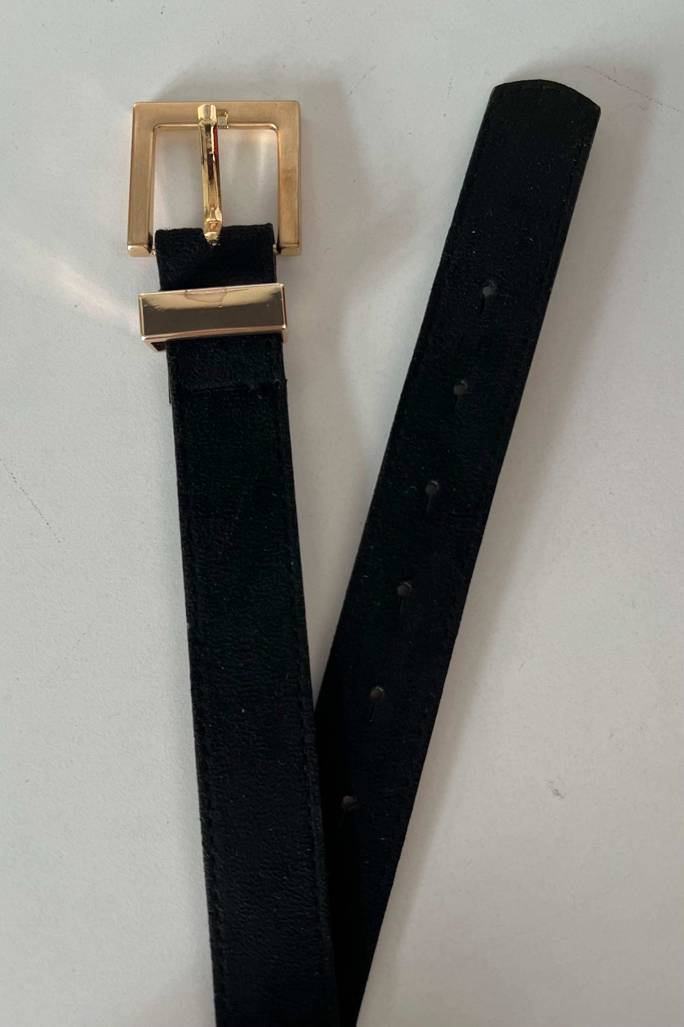 KARE TOKALI SÜET GOLD KEMER