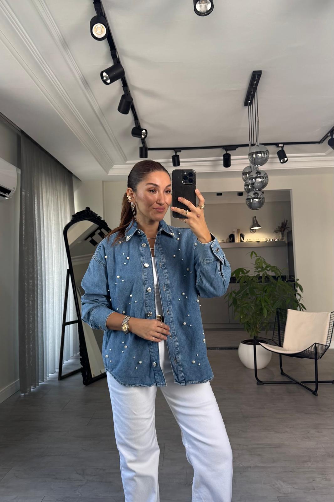 İNCİ ÇAKMALI ZR GÖMLEK