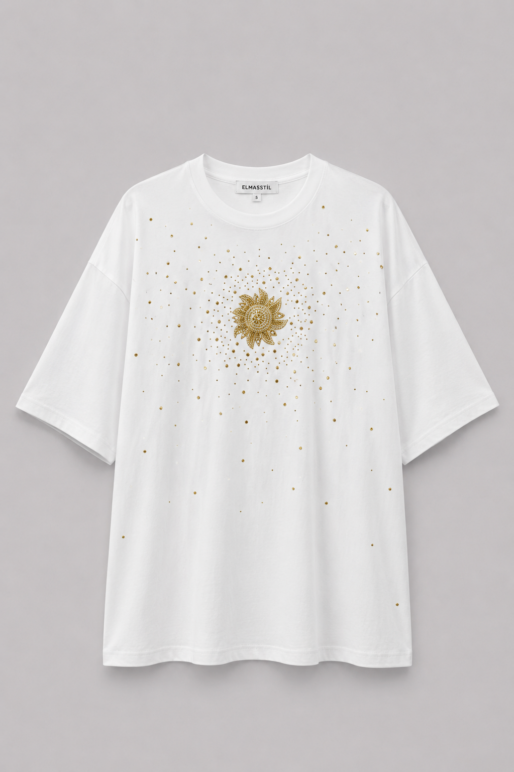 GÜNEŞ-SERPME TAŞLI T-SHIRT