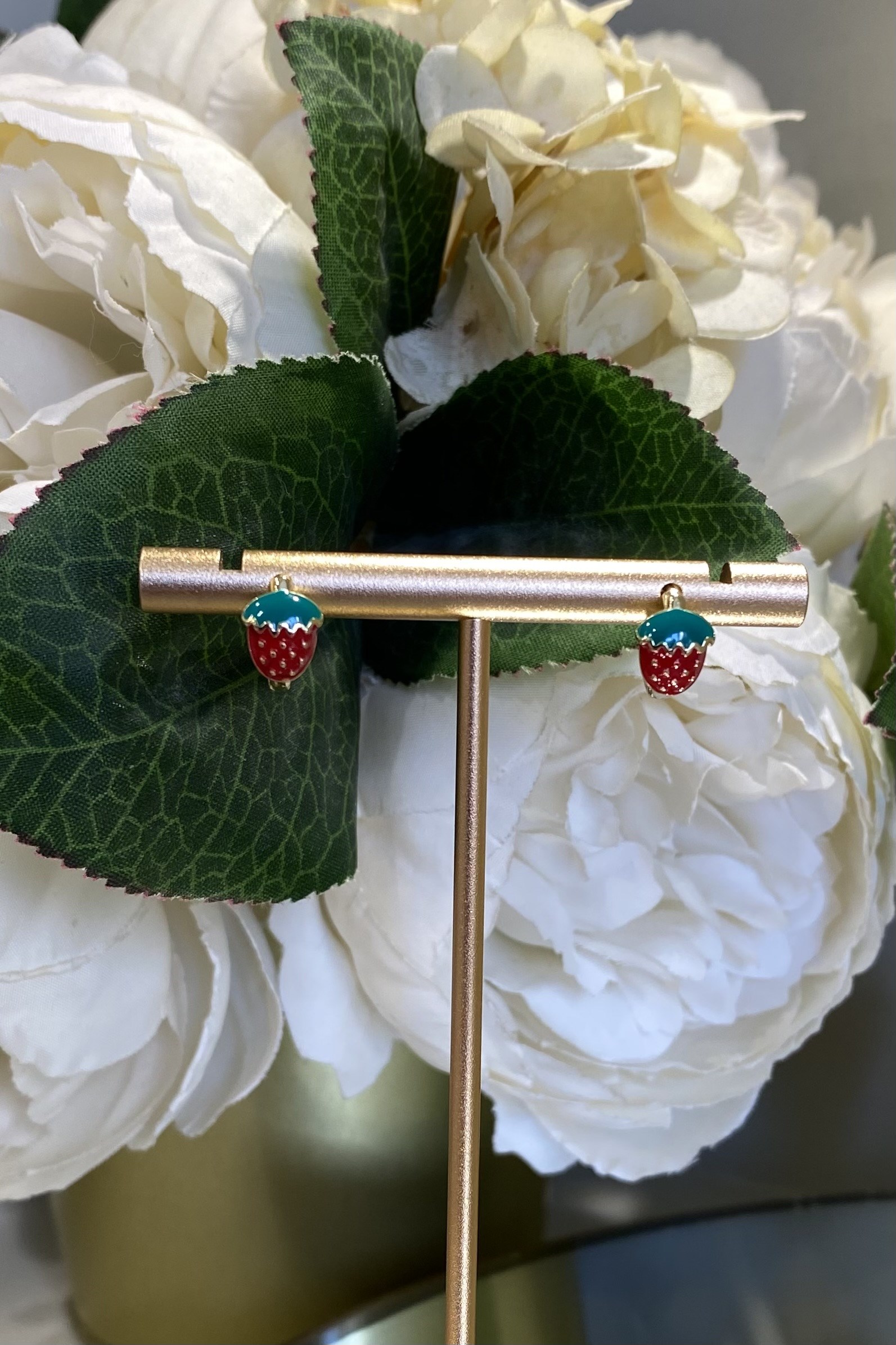 KIRMIZI ÇİLEK KÜPE 1 CM