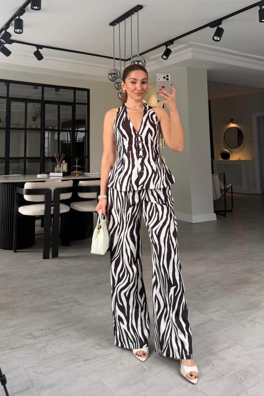 ZEBRA DESENLİ PALAZZO PANTOLON/1615