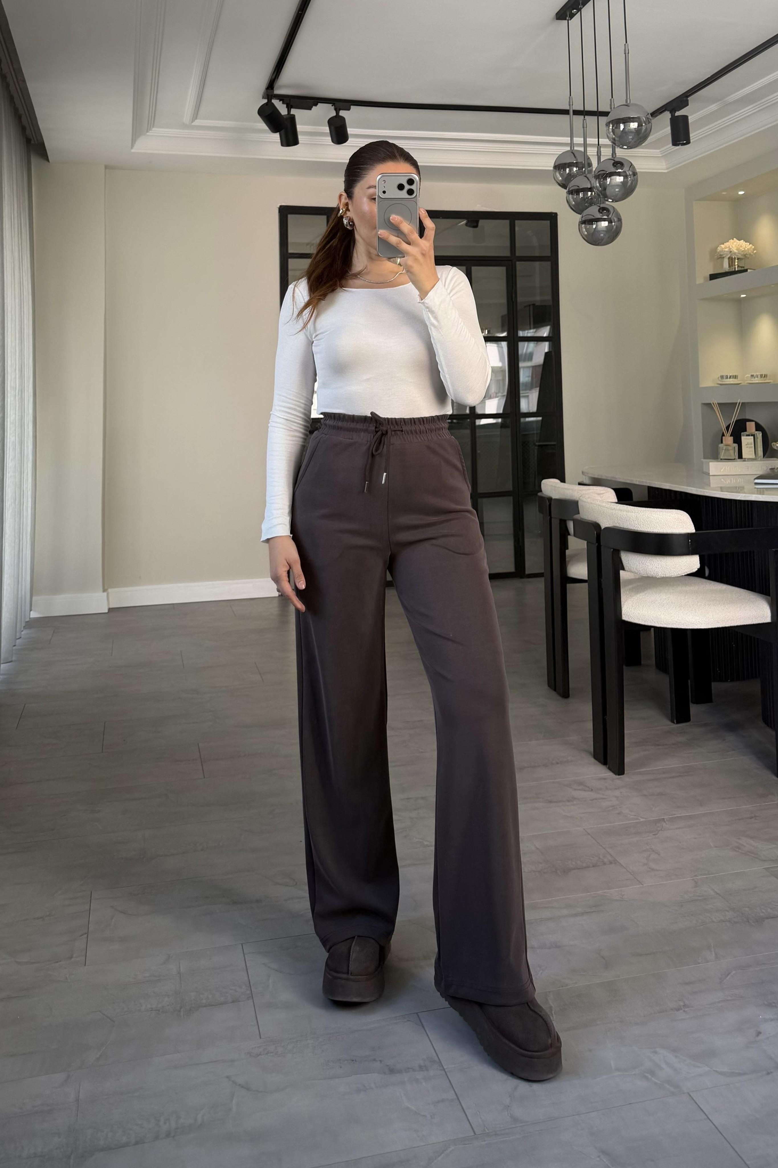 BELİ LASTİKLİ OYSHO PALAZZO PANTOLON